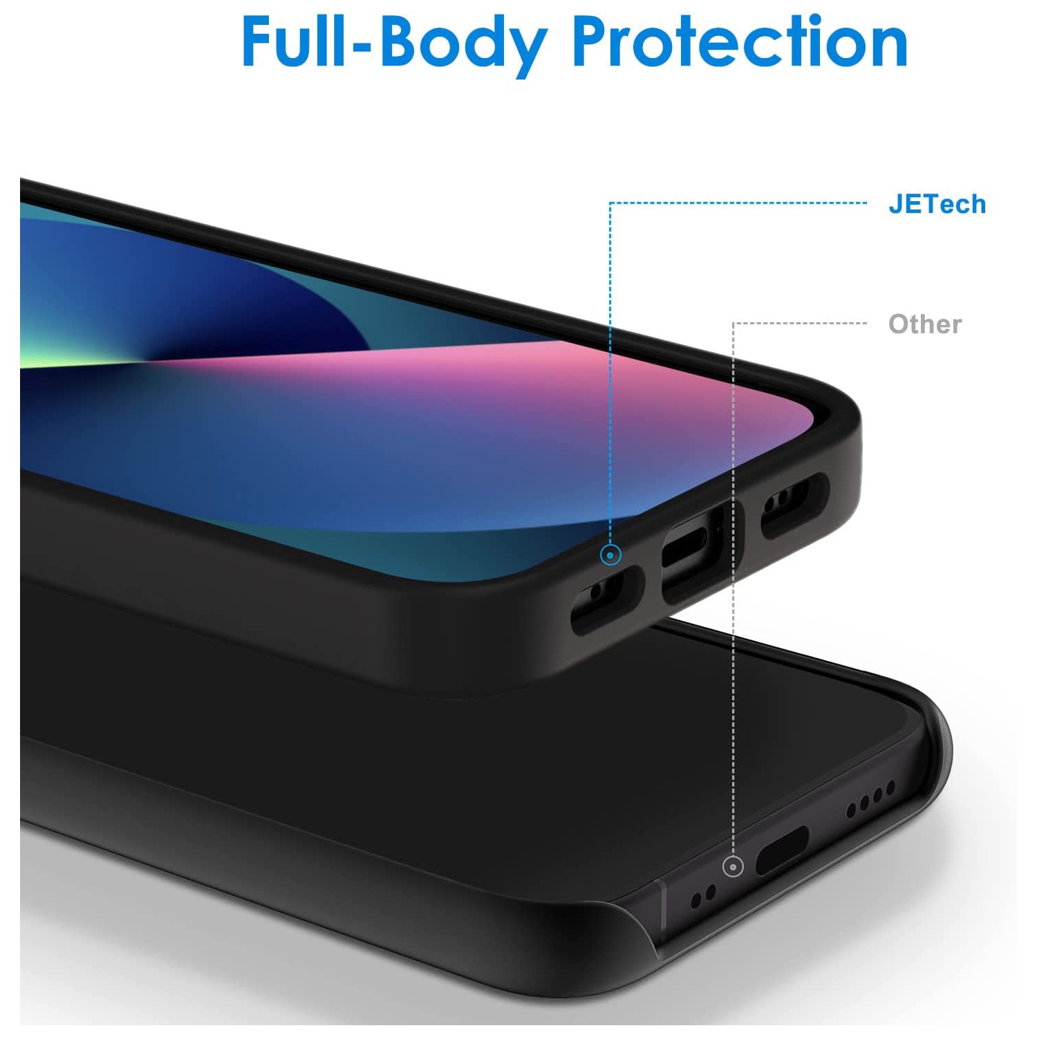 Silicone Case for iPhone 13 Mini 5.4-Inch, Silky-Soft Touch Full-Body Protective Phone Case, Shockproof Cover