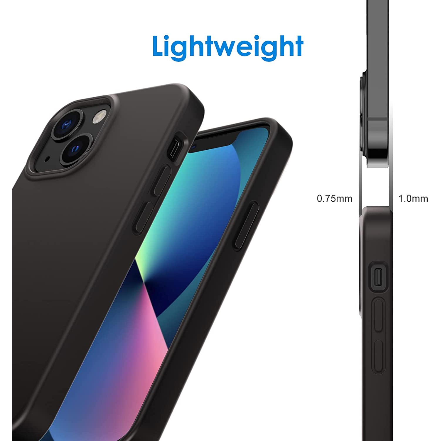 Silicone Case for iPhone 13 Mini 5.4-Inch, Silky-Soft Touch Full-Body Protective Phone Case, Shockproof Cover