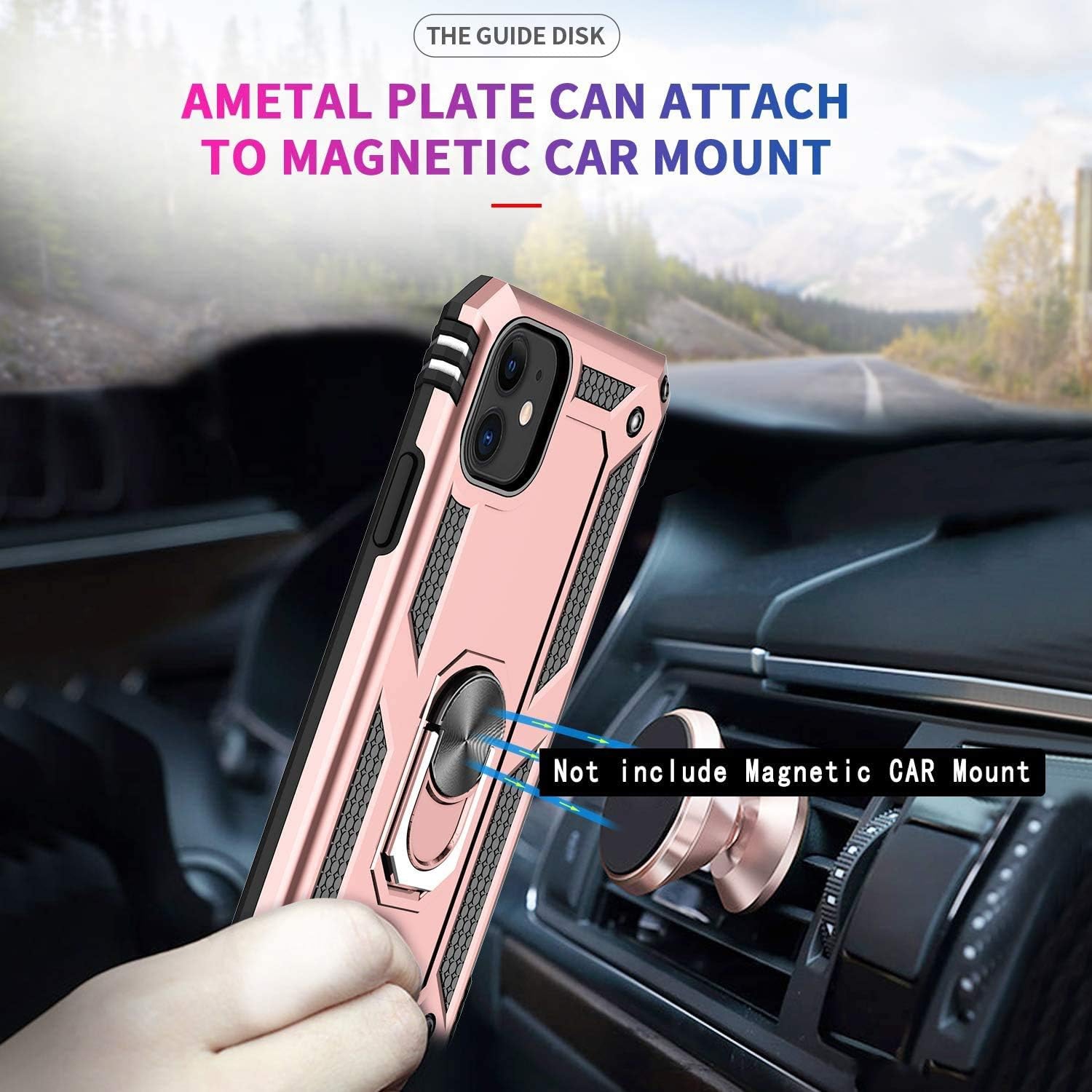 for iPhone 11 Case with 2 PCS Tempered Glass Screen Protector, Military Grade Shockproof Case iPhone 11, Heavy