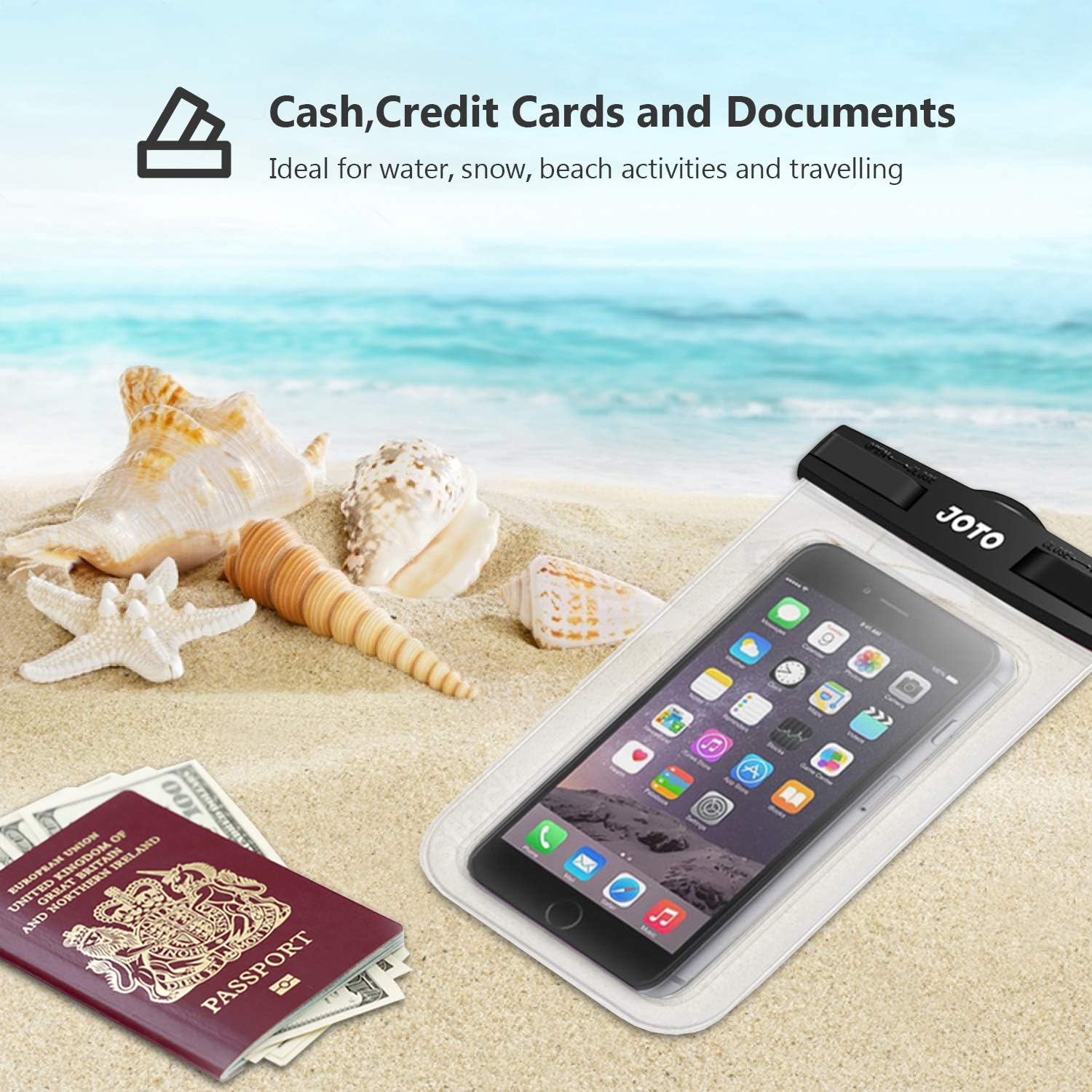 Pochette étanche universelle pour téléphone cellulaire Étui étanche pour iPhone 14 13 plus Pro Max Mini, 12 11 Pro Max XS Max XR X 8