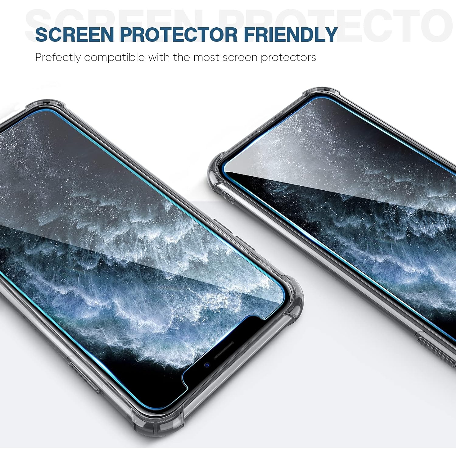 Case Compatible with iPhone 11 Case, with 4 Corners Shockproof Protection Black