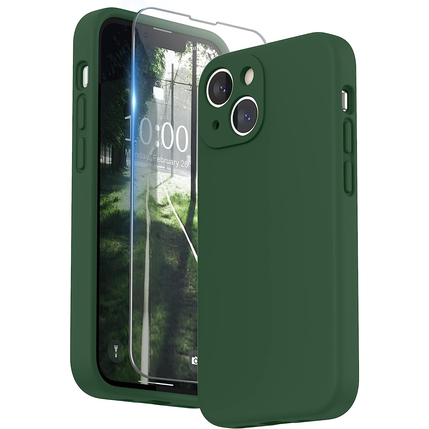 Designed for iPhone 13 Mini Case with Screen Protector, Liquid