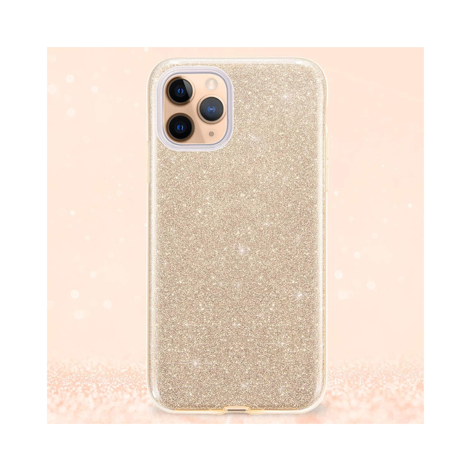 iPhone 11 Pro Max Case, Bling Sparkly Glitter Luxury Shiny Sparker Shell, Protective 3 Layer Hybrid Anti-Slick