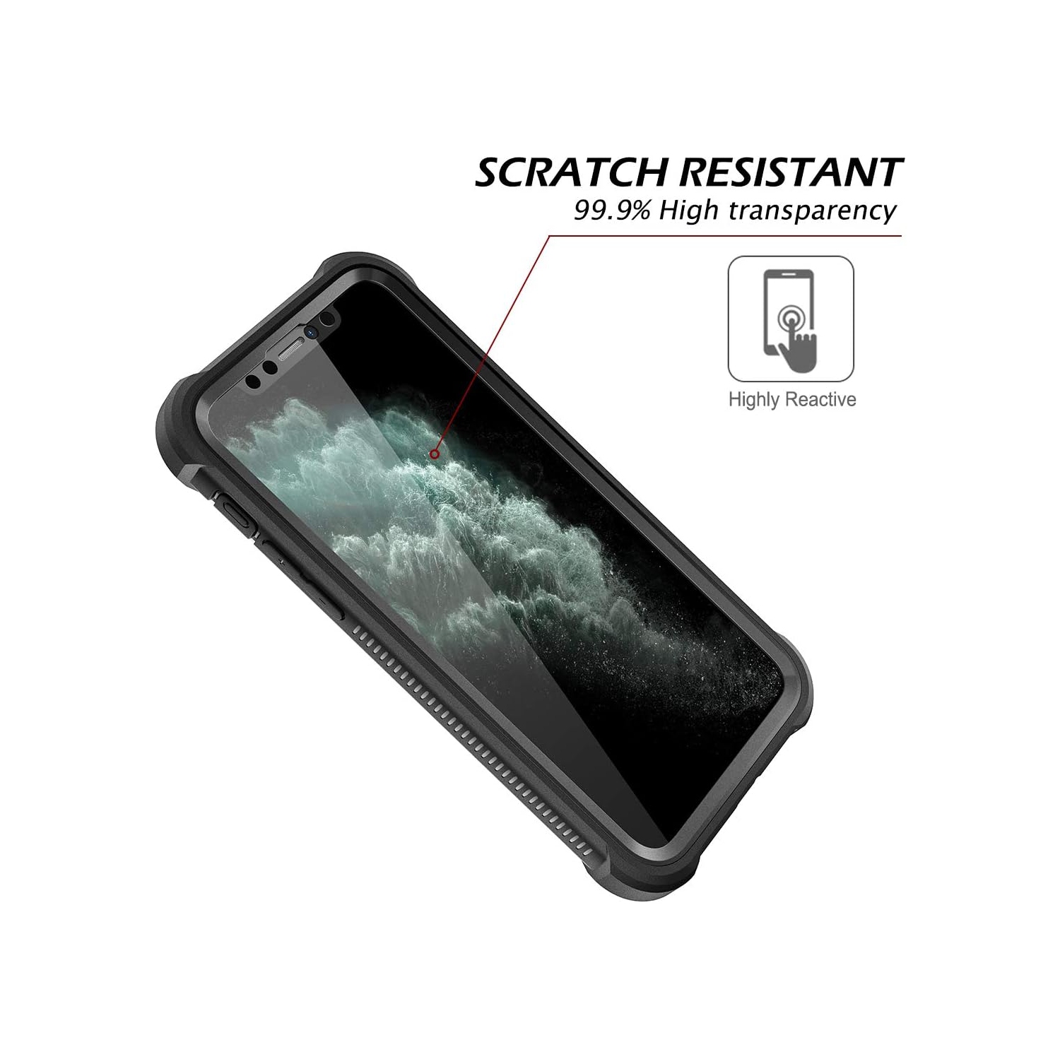 Compatible with iPhone 11 Pro Case 5.8 Inch, 360 Degree Full Body Shockproof Protective Cover