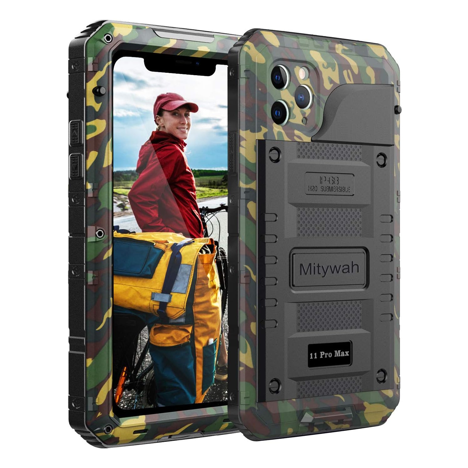 iPhone 11 Pro Max Waterproof Case, Heavy Duty Full Body Protective Shell Built-in Screen Protector Rugged Case