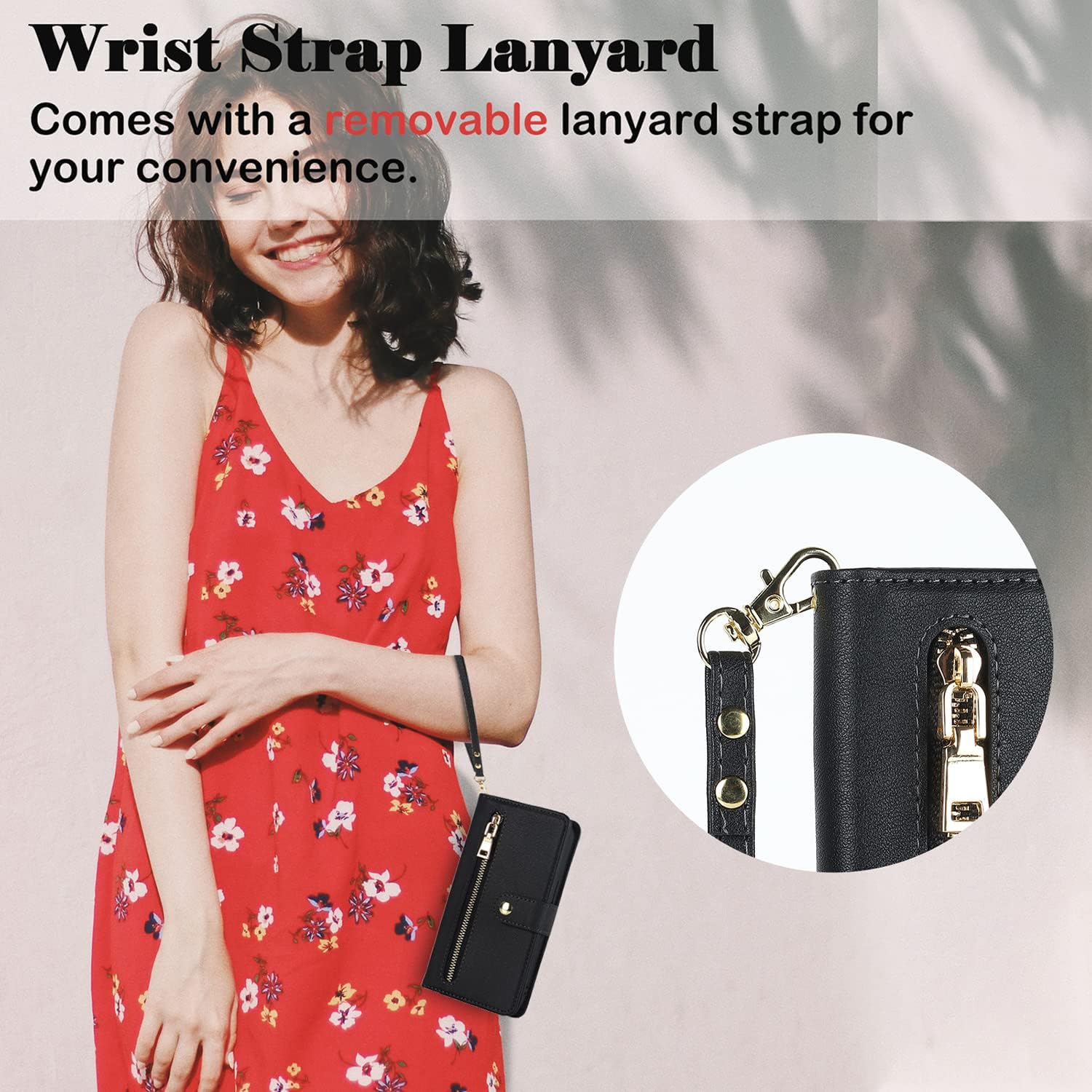 etui iPhone 12 Pro Max Phone Case with Card Holder,iPhone 12 Pro Max Wallet case for Women,Flip Zipper Wallet