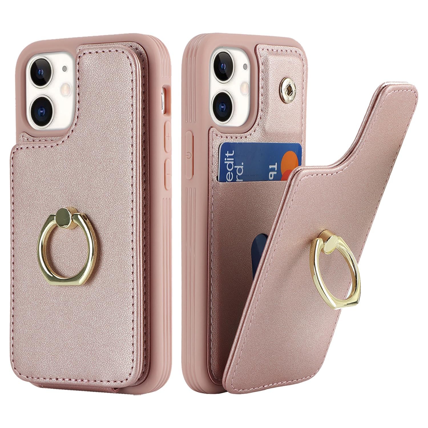 etui iPhone 12 Mini Phone case with Card Holder for Women,Coque iPhone 12 Mini case Wallet with Credit Card