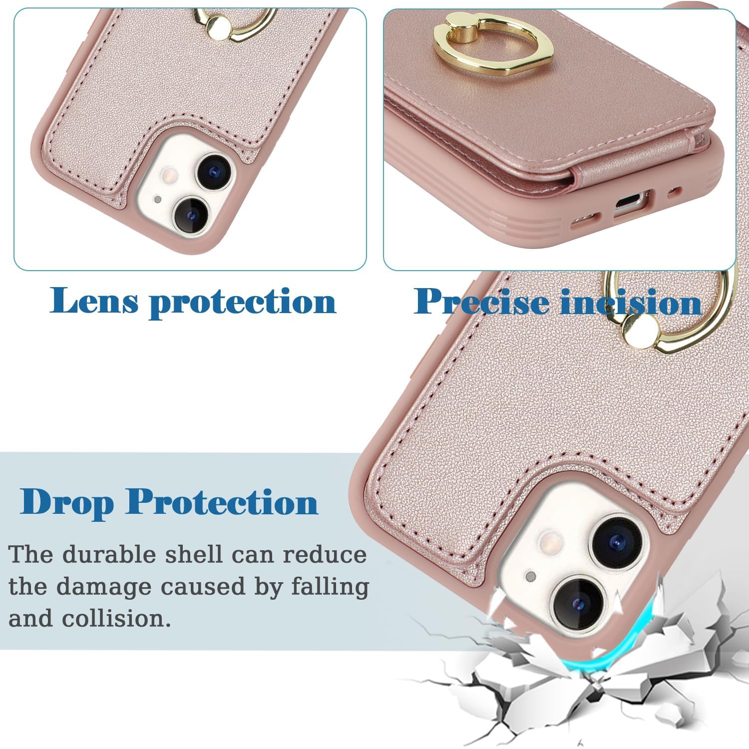 etui iPhone 12 Mini Phone case with Card Holder for Women,Coque iPhone 12 Mini case Wallet with Credit Card