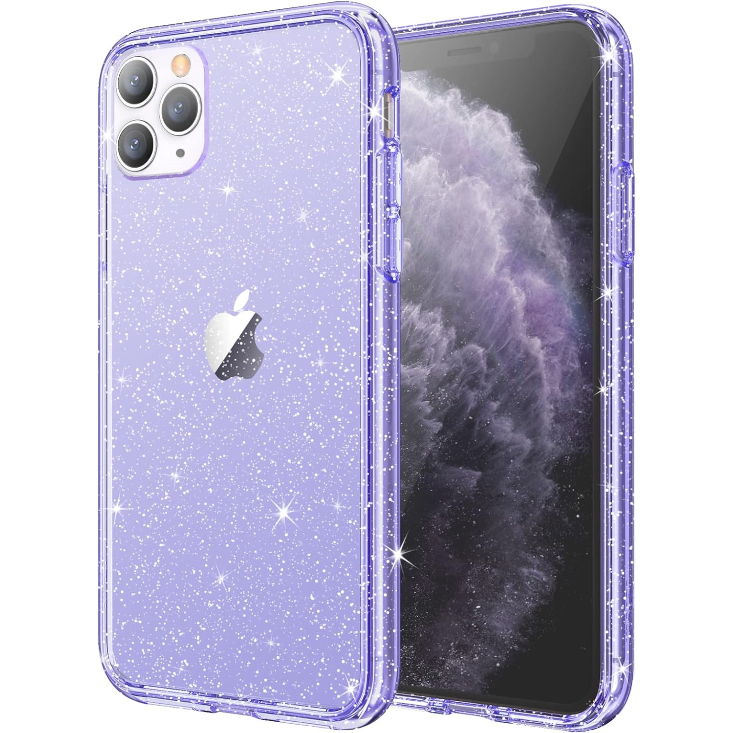 Glitter Case for iPhone 11 Pro Max, 6.5-Inch, Bling Sparkle Shockproof Phone Bumper Cover, Cute Sparkly