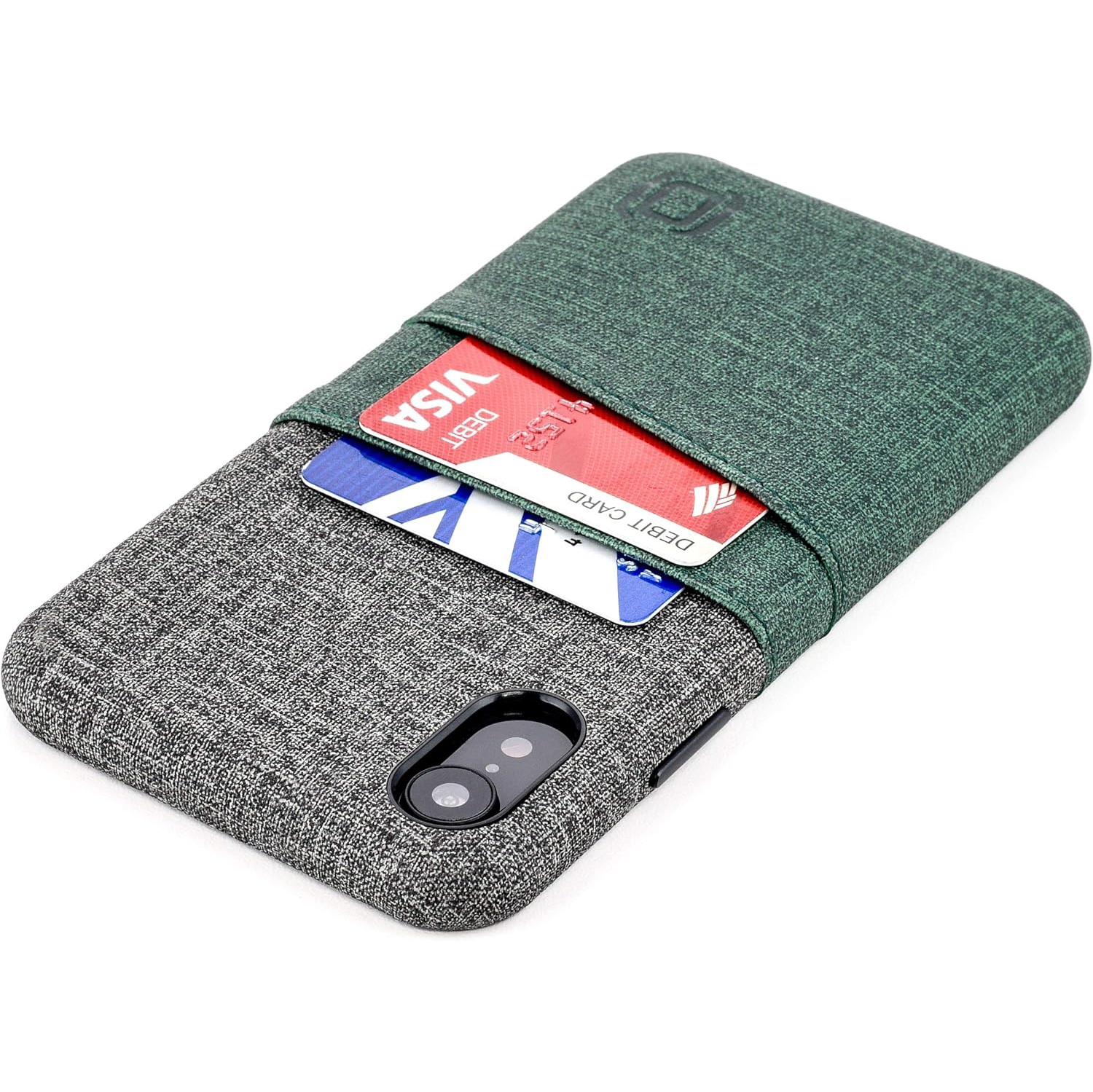 iPhone XR Wallet Case: Built-in Metal Plate for Magnetic Mounting & 2 Card Holders (6.1" Luxe M2 Synthetic