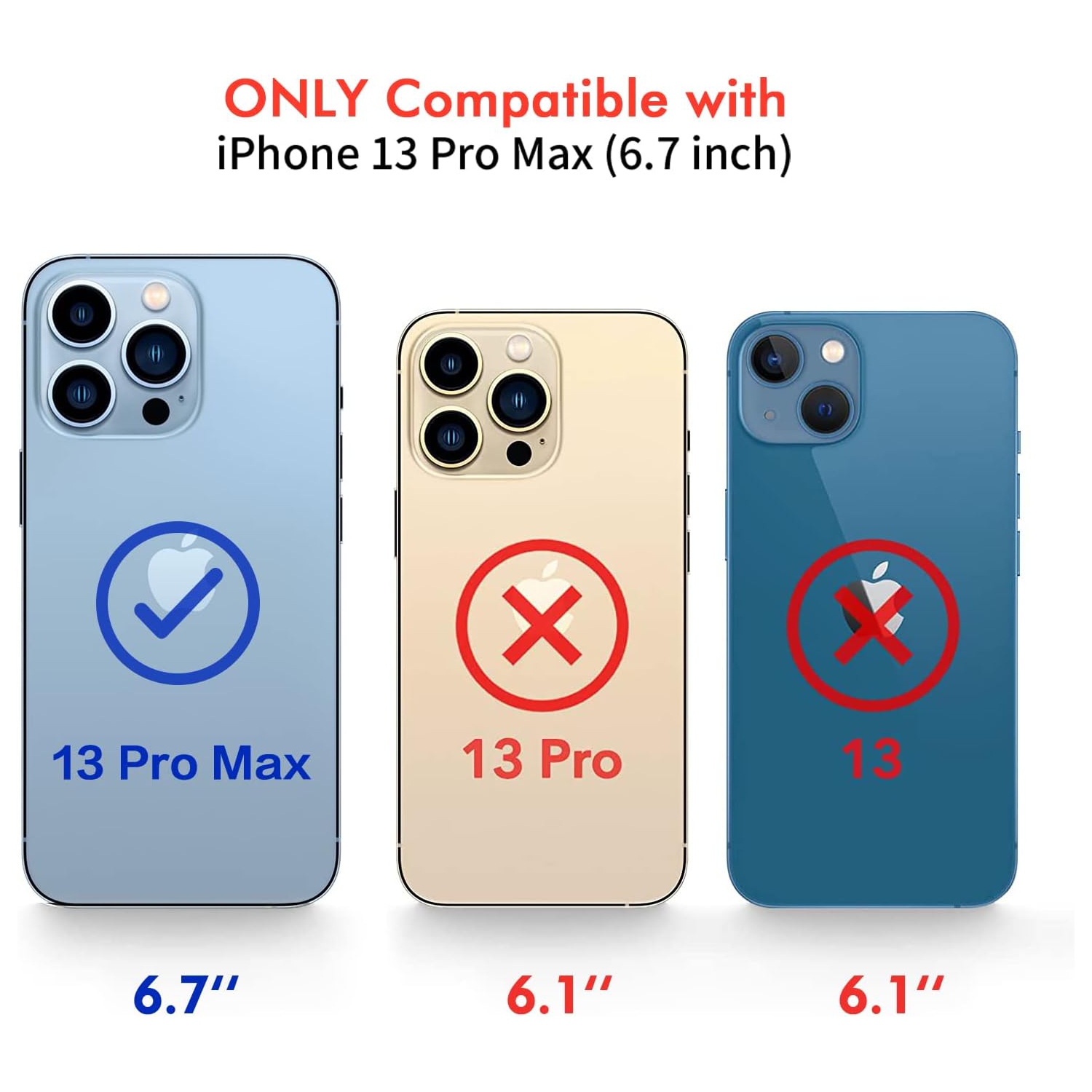 Designed for iPhone 13 Pro Max Case Wallet with RFID Blocking Card Holder, Magnetic Detachable Lanyard Strap