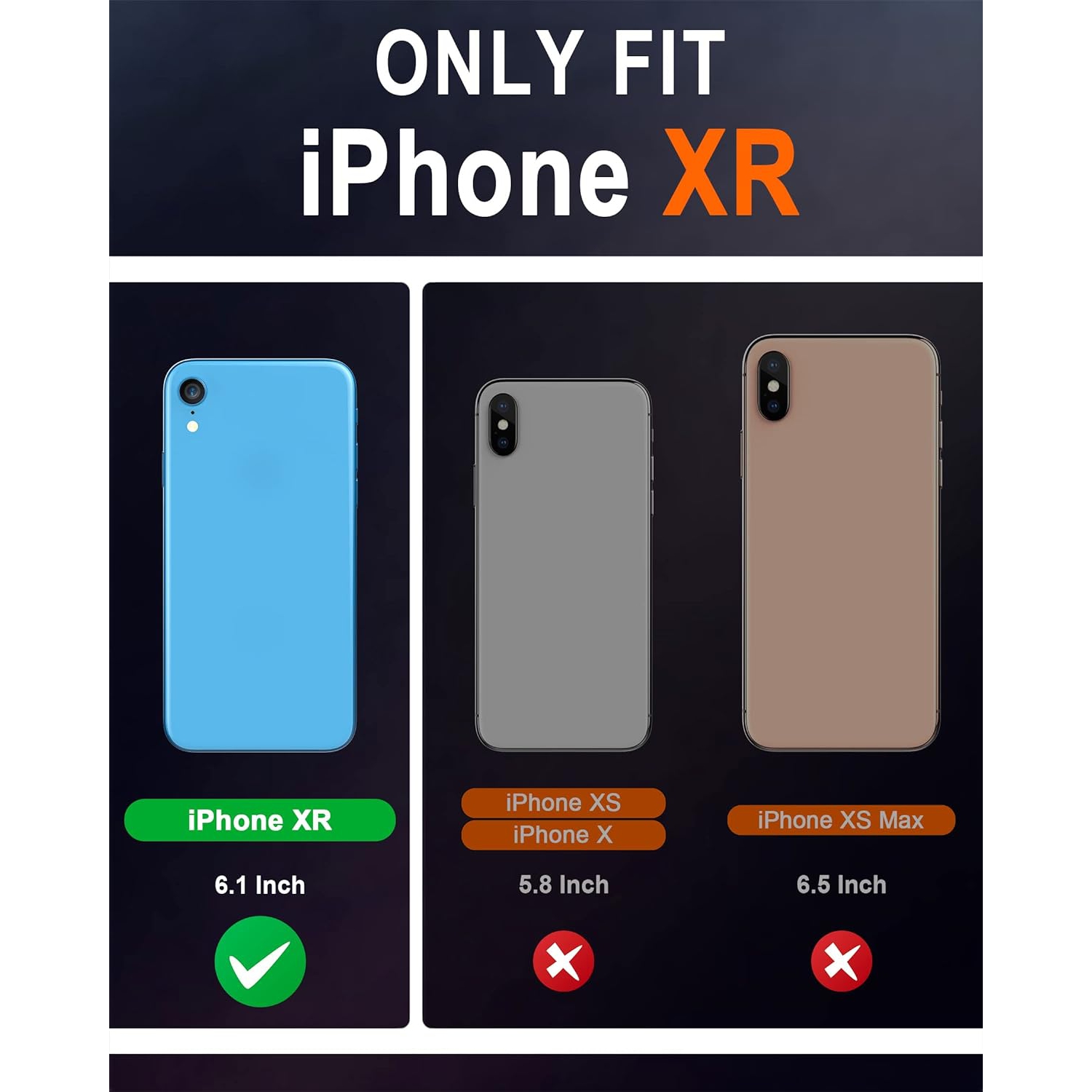 iPhone XR Case, Genuine Leather iPhone XR Wallet Case with RFID Blocking Protective Card Slots Full Protection