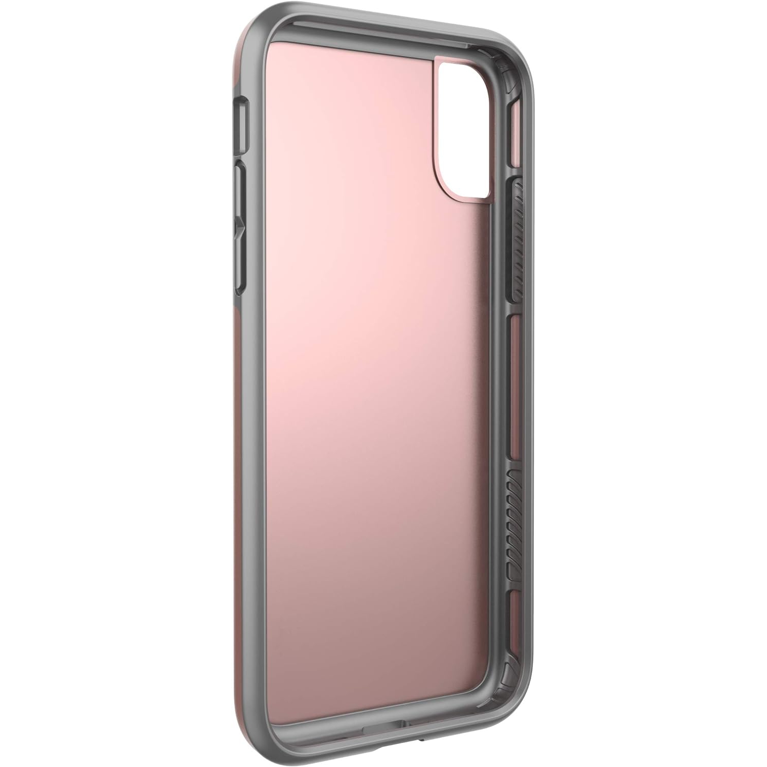 Étui Adventurer iPhone XS - Rose doré métallique - Gris