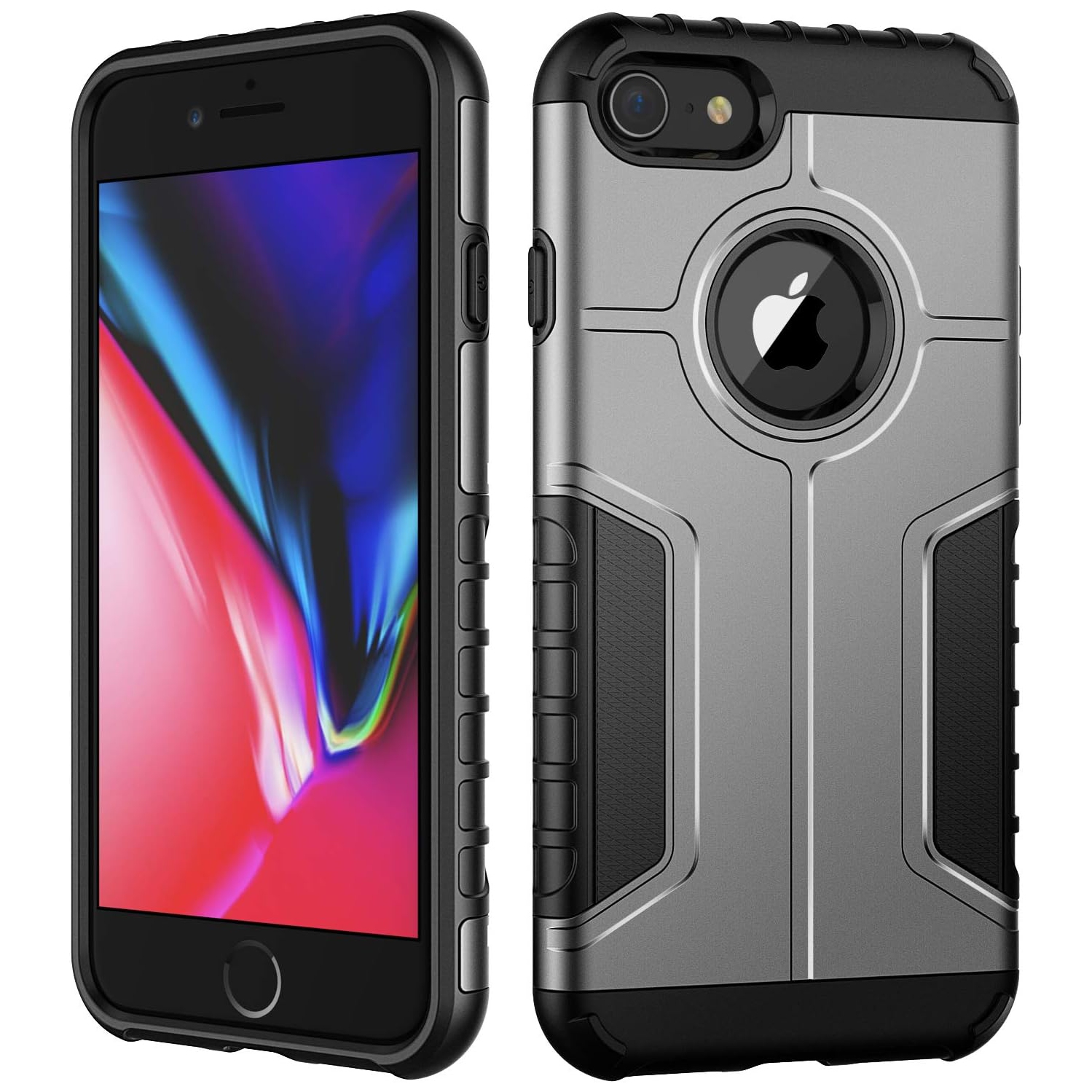 Case for iPhone 8 and iPhone 7, Dual Layer Protective Cover with Shock-Absorption