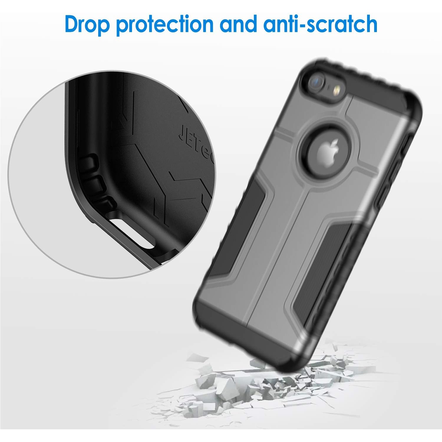 Case for iPhone 8 and iPhone 7, Dual Layer Protective Cover with Shock-Absorption