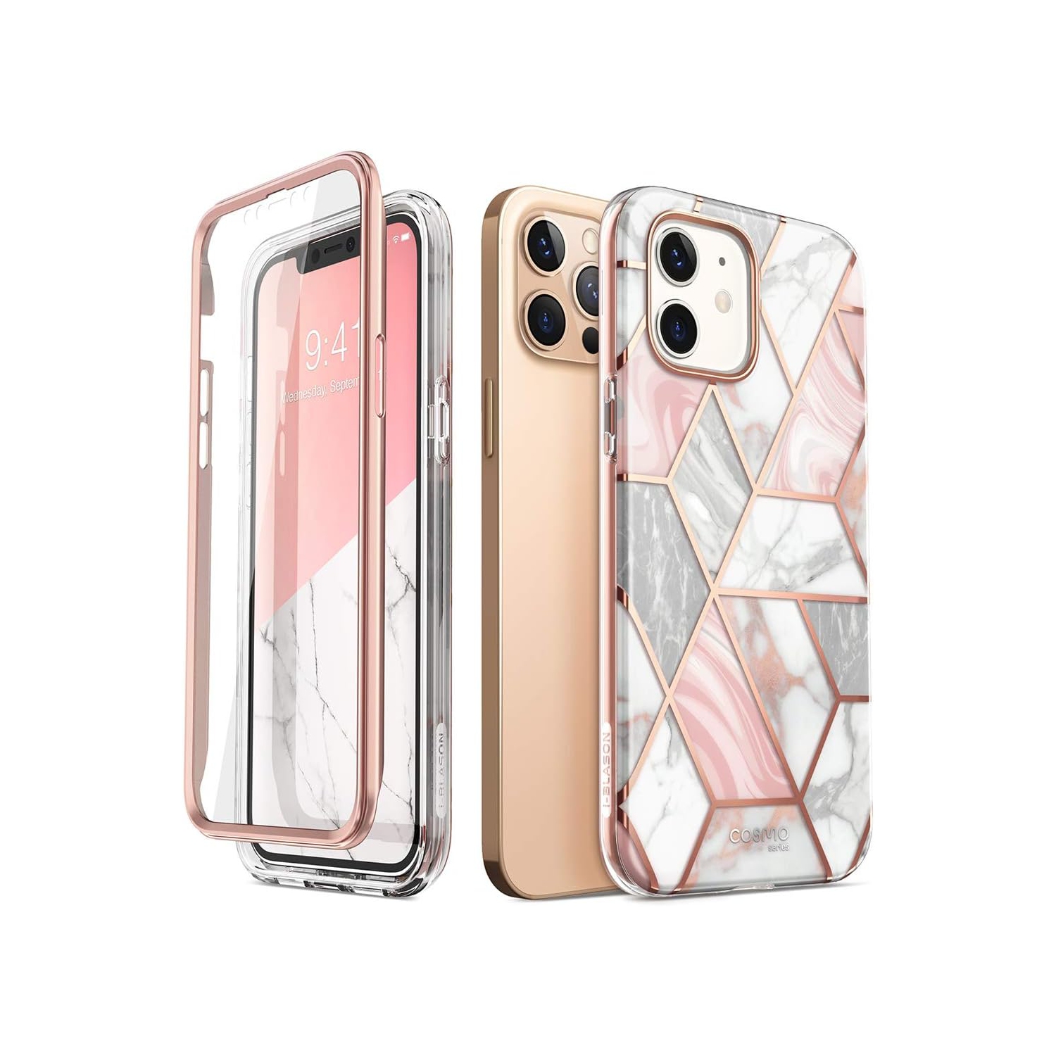 Cosmo Series Case for iPhone 12, iPhone 12 Pro 6.1 inch, Slim Full-Body Stylish Protective Case