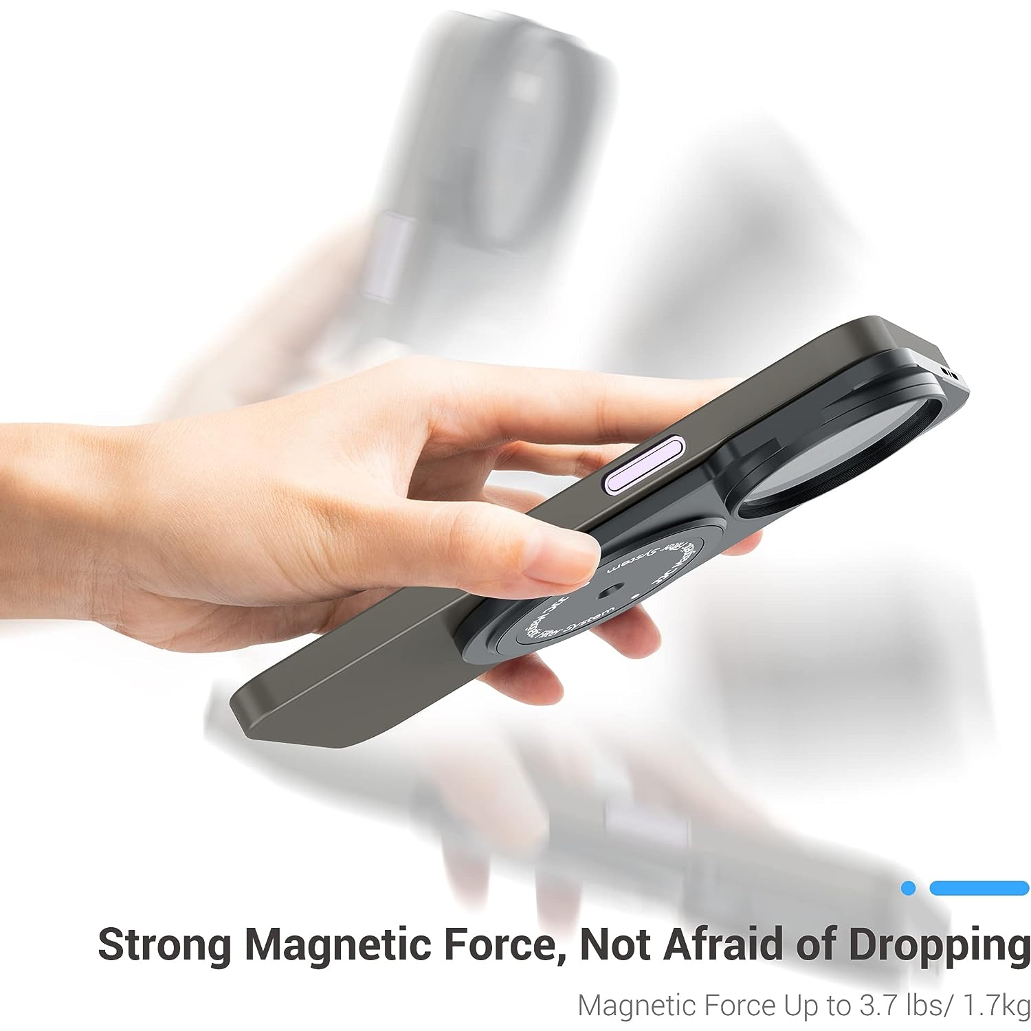 Magnetic Lens Filter Mount for iPhone 13 Pro Max,Magnetic Filter System for Threaded 49mm Filter,with Magnetic Case &