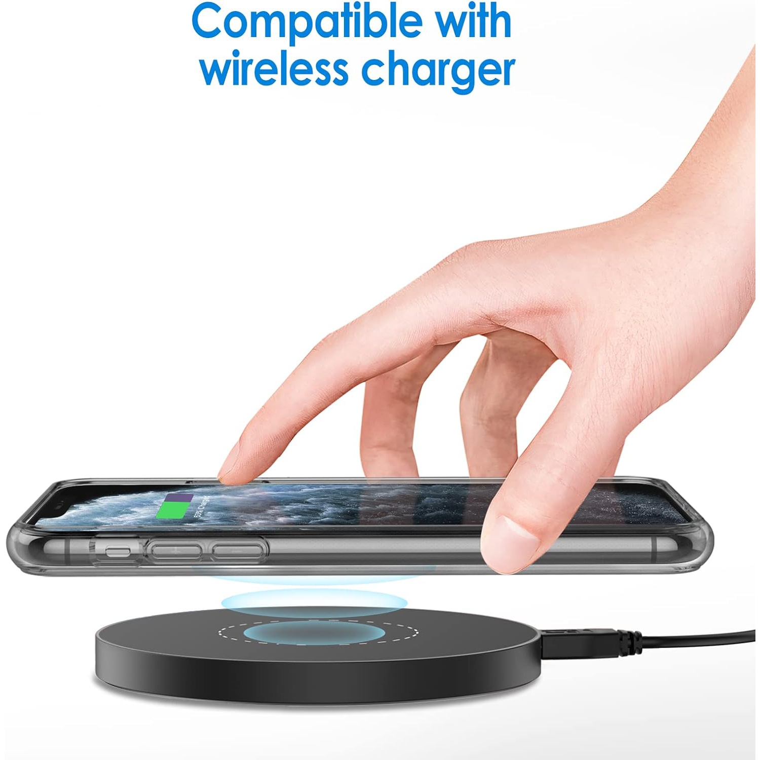 Case for iPhone 11 Pro Max, 6.5-Inch, Shockproof Bumper Cover, Anti-Scratch Clear Back, Black