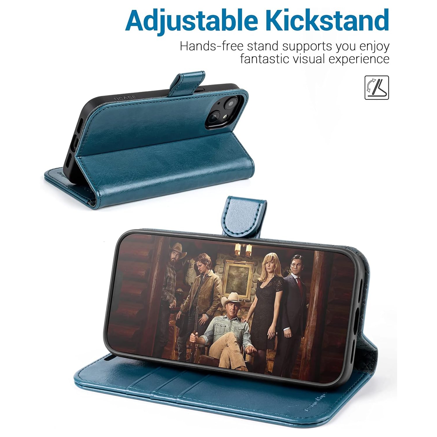 iPhone 13 Mini Case, PU Leather iPhone 13 Mini 5G Wallet Case[Card Holder][Kickstand] [TPU Inner Shell][RFID