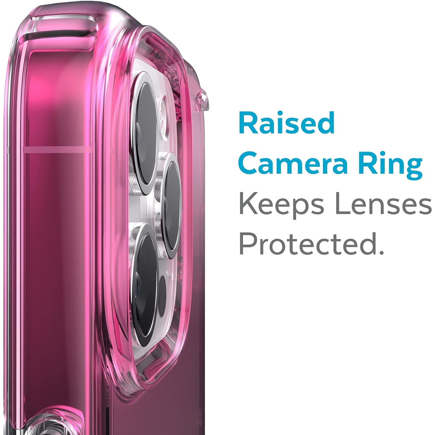 Products Gemshell Ombre iPhone 13 Pro Case, Fuschia Fade/Clear