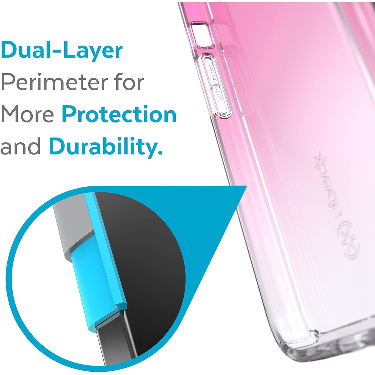 Products Gemshell Ombre iPhone 13 Pro Case, Fuschia Fade/Clear