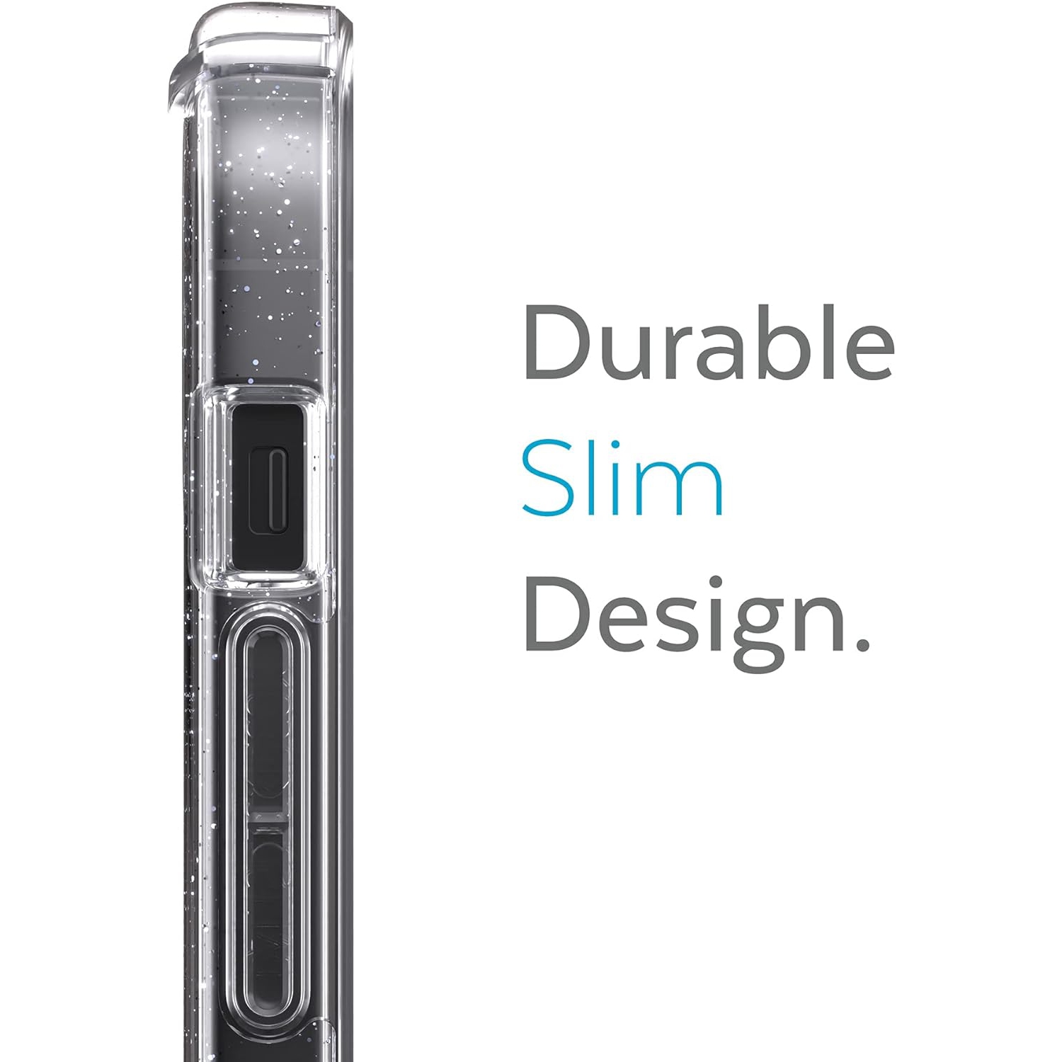 Products Gemshell Glitter iPhone 13 Mini/iPhone 12 Mini Case, Clear/Clear with Platinum Glitter