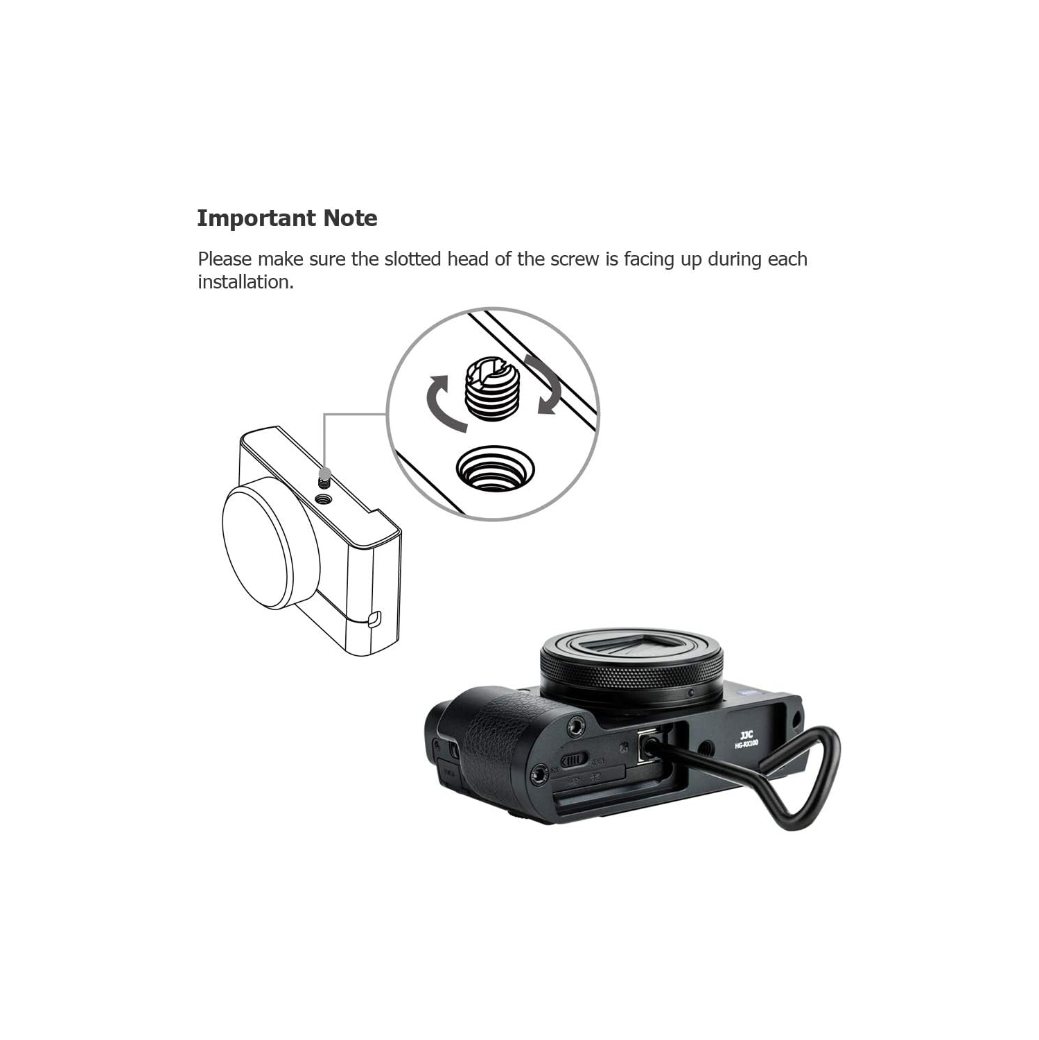 Solid Metal Hand Grip Secure Handle Bracket for Sony RX100 VII RX100VII RX100M7 DSC-RX100 VII DSC-RX100VII