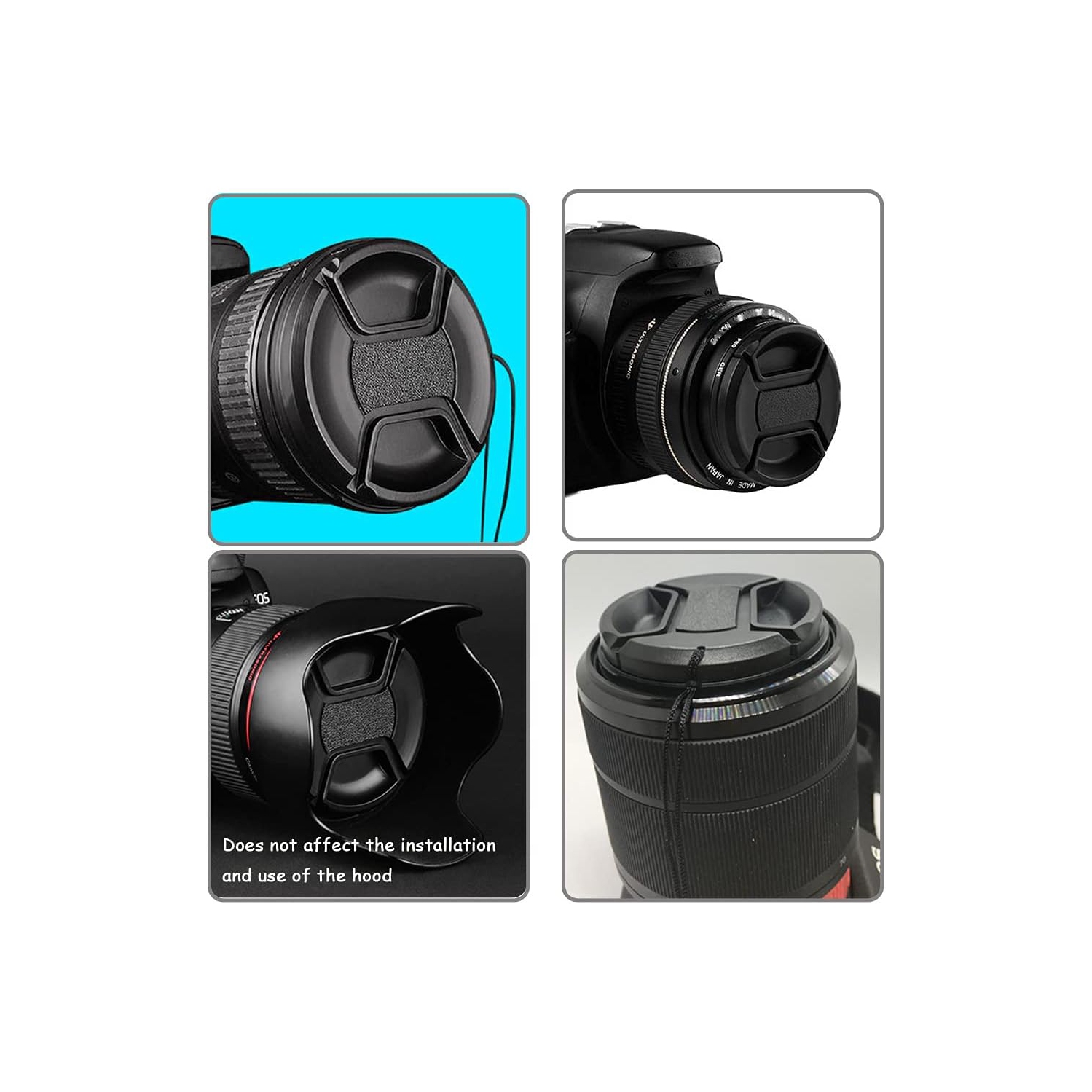 40.5mm Snap-On Lens Cap for Sony 16-50mm f/3.5-5.6 lens for Sony Alpha a6600 a6500 a6400 a5000[2 Packs], Fire-Rock Lens