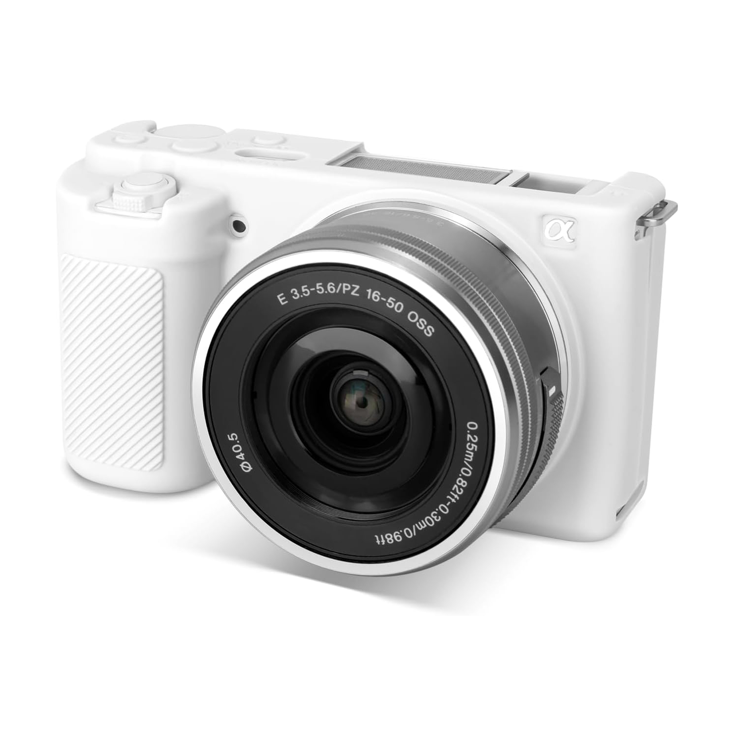 ZVE10 Case, Soft Silicone Protective Case Cover for Sony ZV-E10 ZVE10 Camera, White, Camera Case