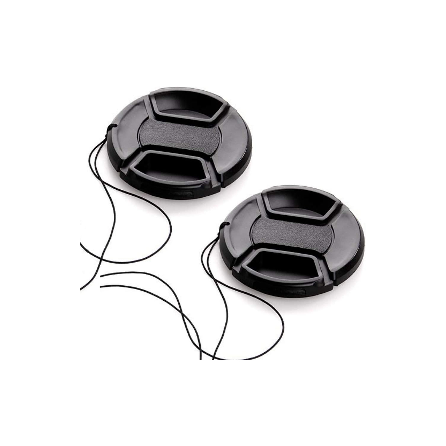 D3500 Lens Cap Compatible for Nikon D3500 D5600 w/AF-P 18-55mm, Compatible for Sony DSC-HX400 HX300 (2 Pack)