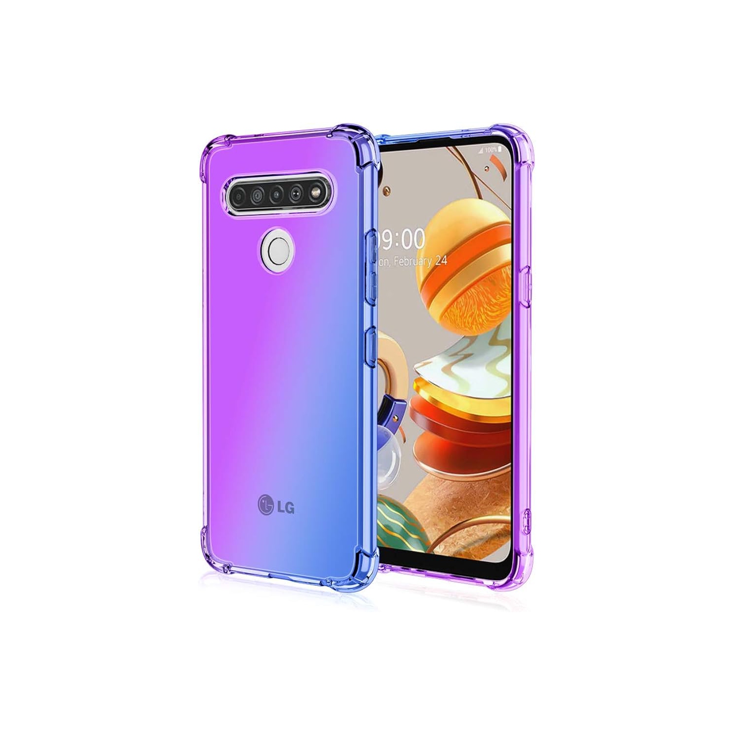 EasyLifeGo for LG K61 Case Slim Shock Absorption Flexible TPU Soft Edge Bumper with Reinforced Corners