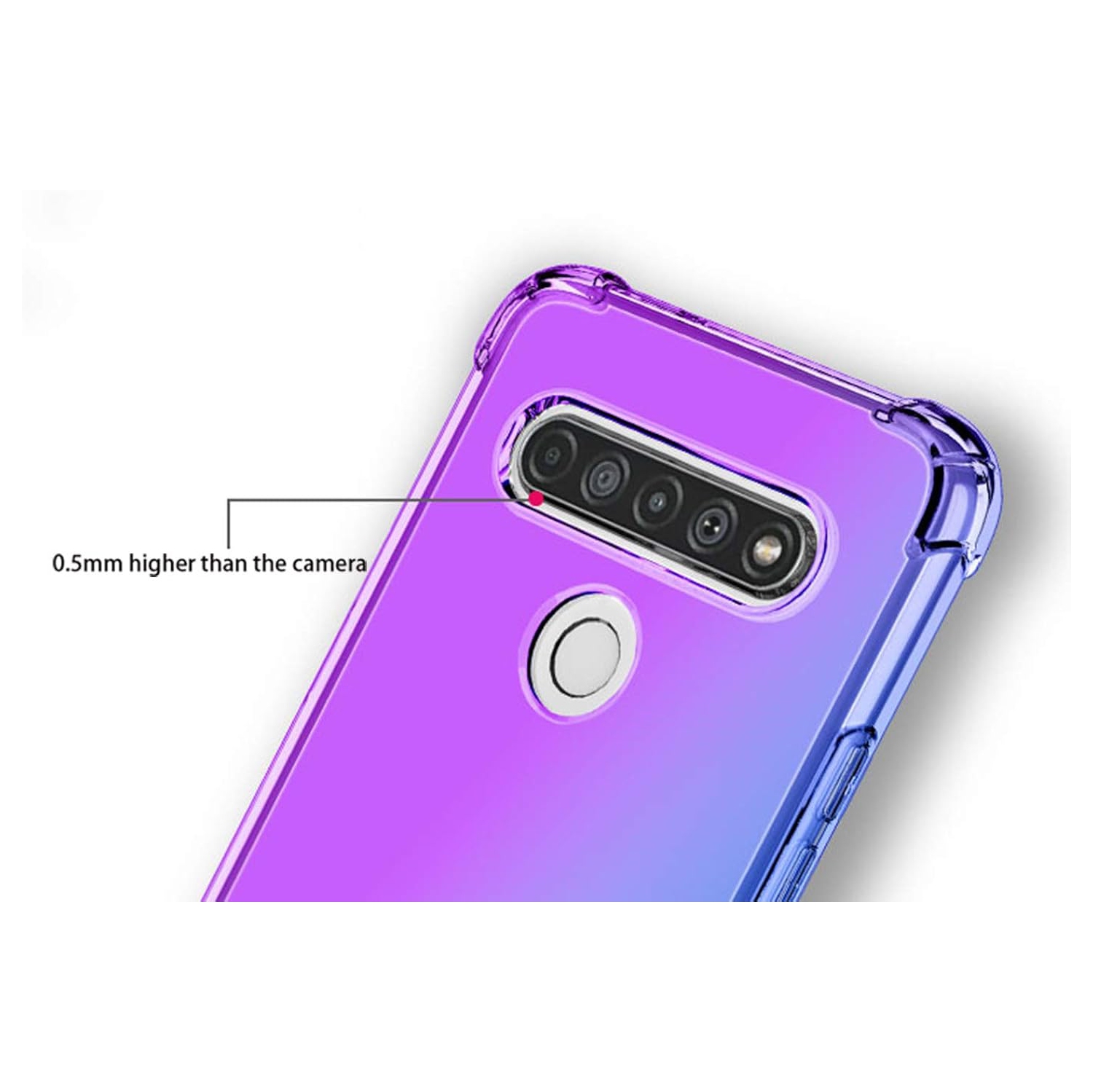 EasyLifeGo for LG K61 Case Slim Shock Absorption Flexible TPU Soft Edge Bumper with Reinforced Corners