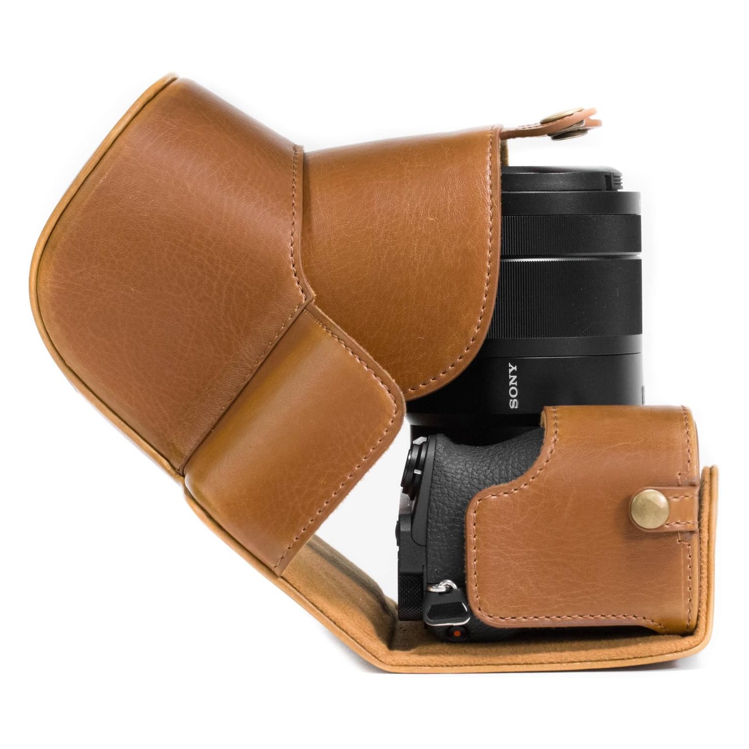 Ever Ready Leather Camera Case Compatible with Sony Alpha A6500
