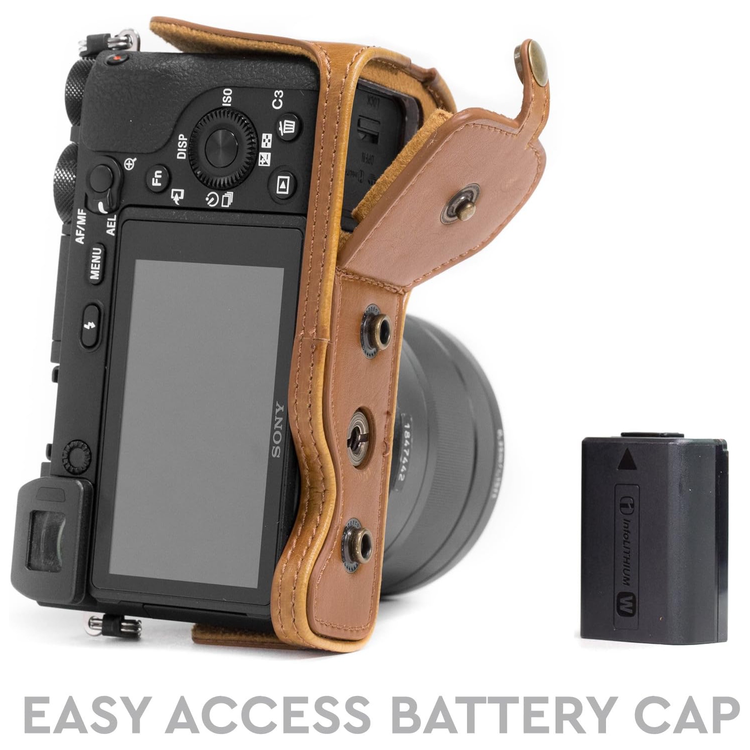 Ever Ready Leather Camera Case Compatible with Sony Alpha A6500