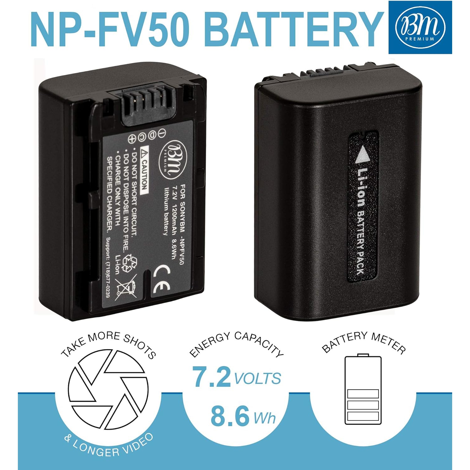 NP-FV50 Battery for Sony DCR-SR68 DCR-SR88 DCR-SX15 DCR-SX21 DCR-SX44 DCR-SX45 DCR-SX63 DCR-SX65 DCR-SX83 DCR-SX85
