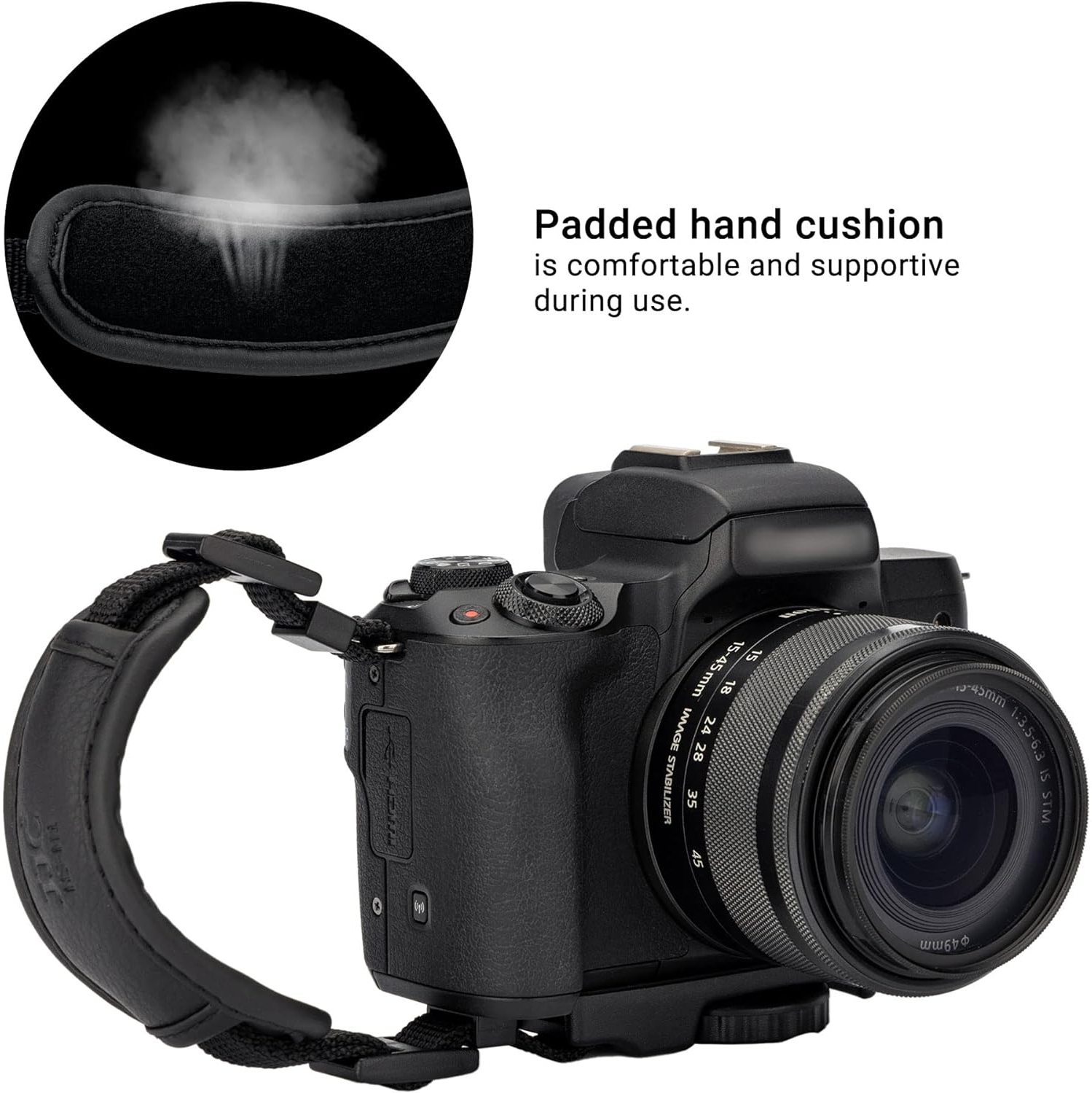 Dragonne pour appareil photo EOS R8 R50 R10 R7 R5 R6 R RP M6 M50 Mark II 90&nbsp;deniers Rebel T7 T8i T7i T6i T6 T100 SL3 de Canon