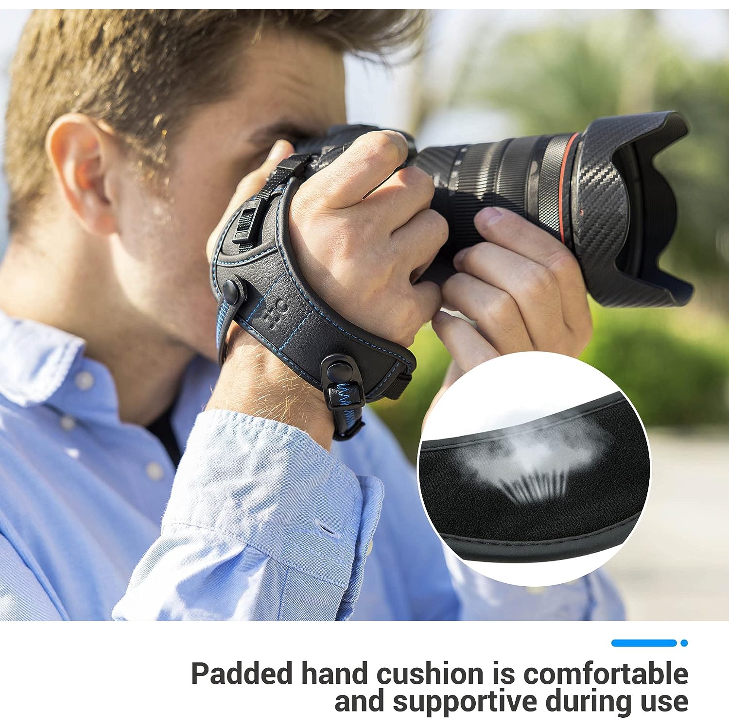 Deluxe DSLR Camera Hand Strap with Quick Release Plate for Canon EOS 90D 80D 70D 77D 60D 6D Mark II 7D Mark II 5D