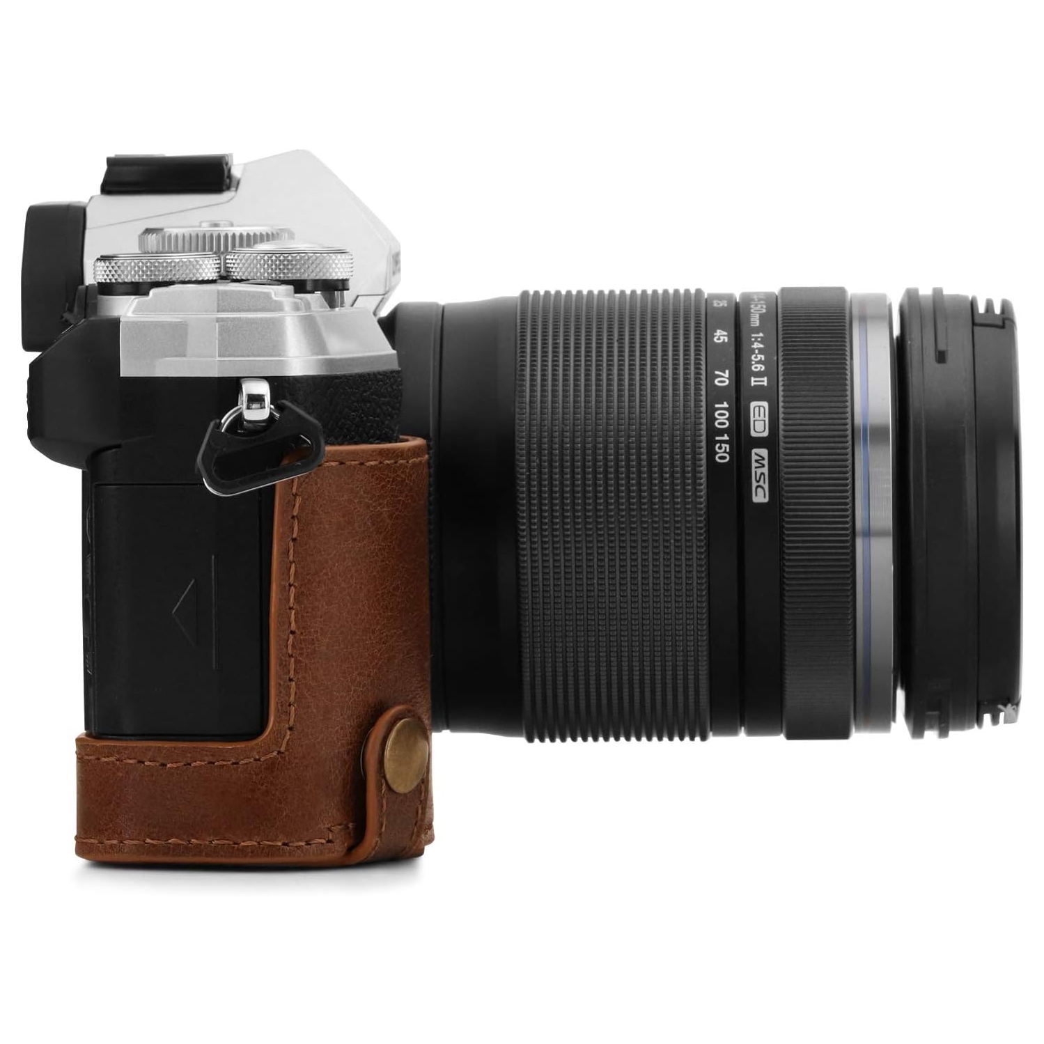 Ever Ready Genuine Leather Camera Half Case Compatible with Olympus OM-D E-M5 Mark III