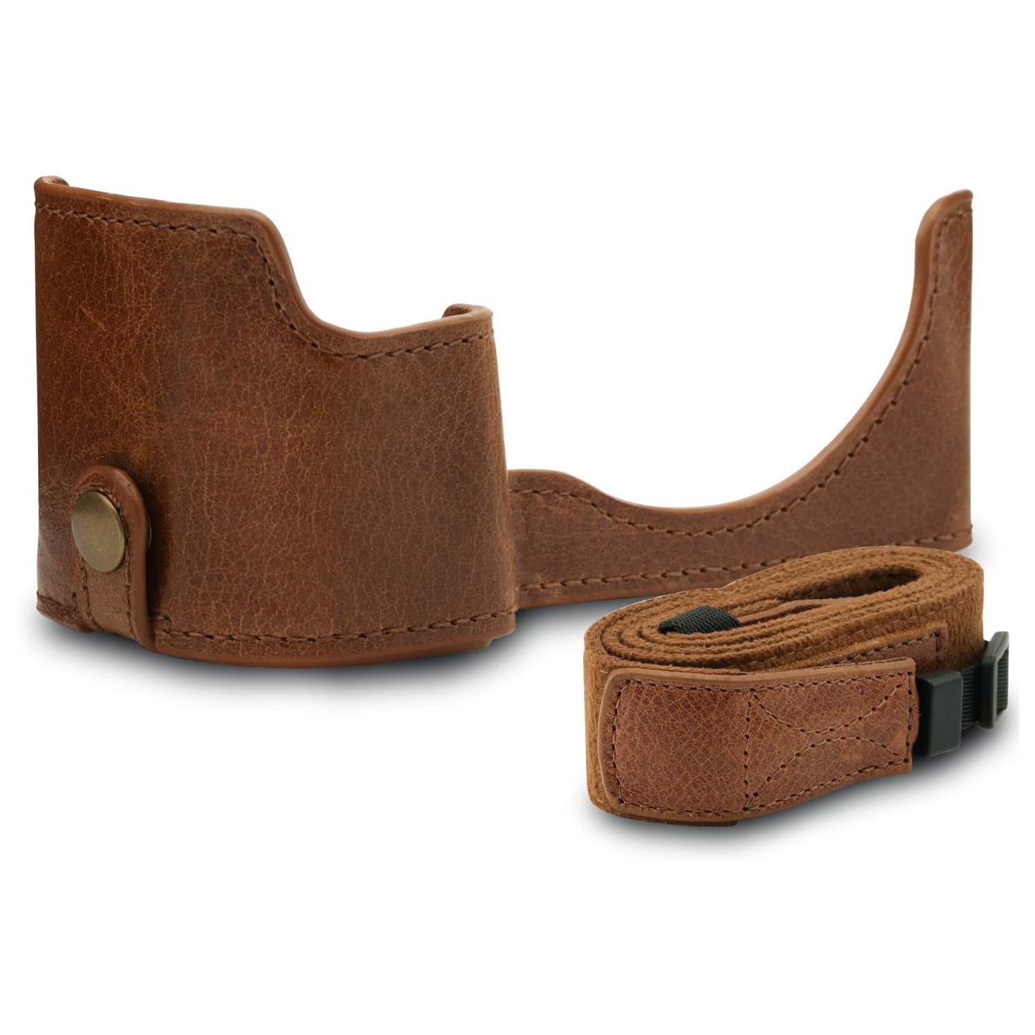 Ever Ready Genuine Leather Camera Half Case Compatible with Sony Alpha A6100, A6400