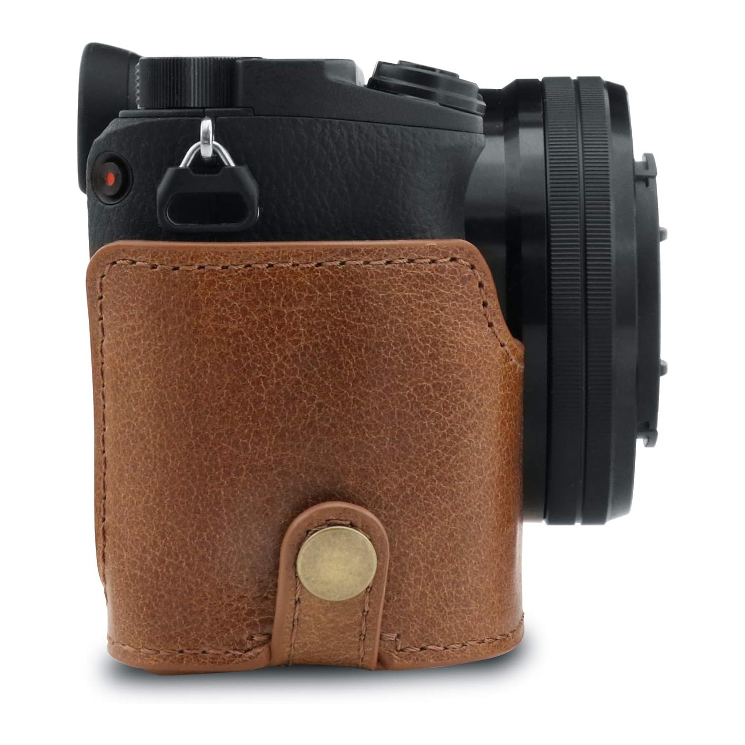 Ever Ready Genuine Leather Camera Half Case Compatible with Sony Alpha A6100, A6400