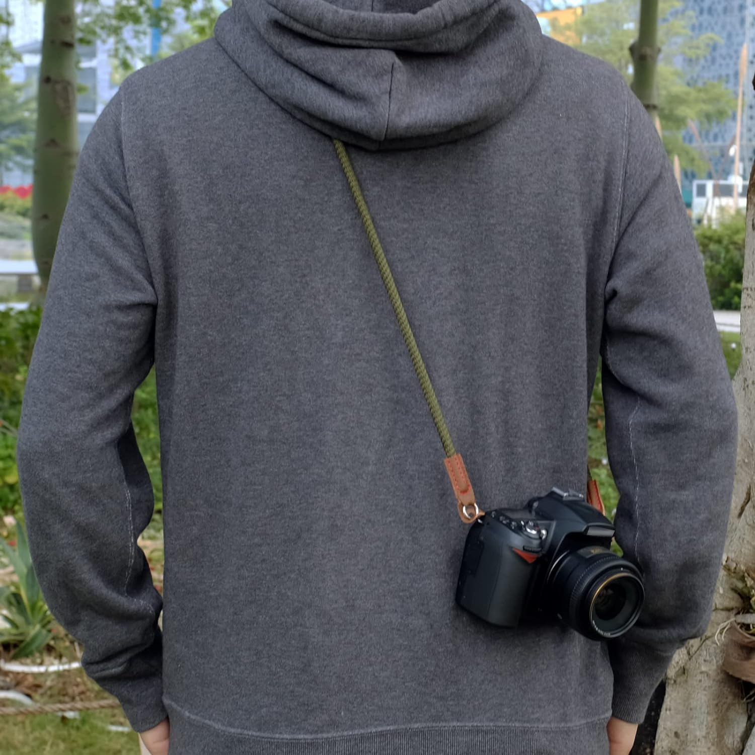 Courroie d'appareil photo de 120&nbsp;cm, bandoulière de cou à courroie souple de style rétro compatible avec les appareils photo Fujifilm de Sony