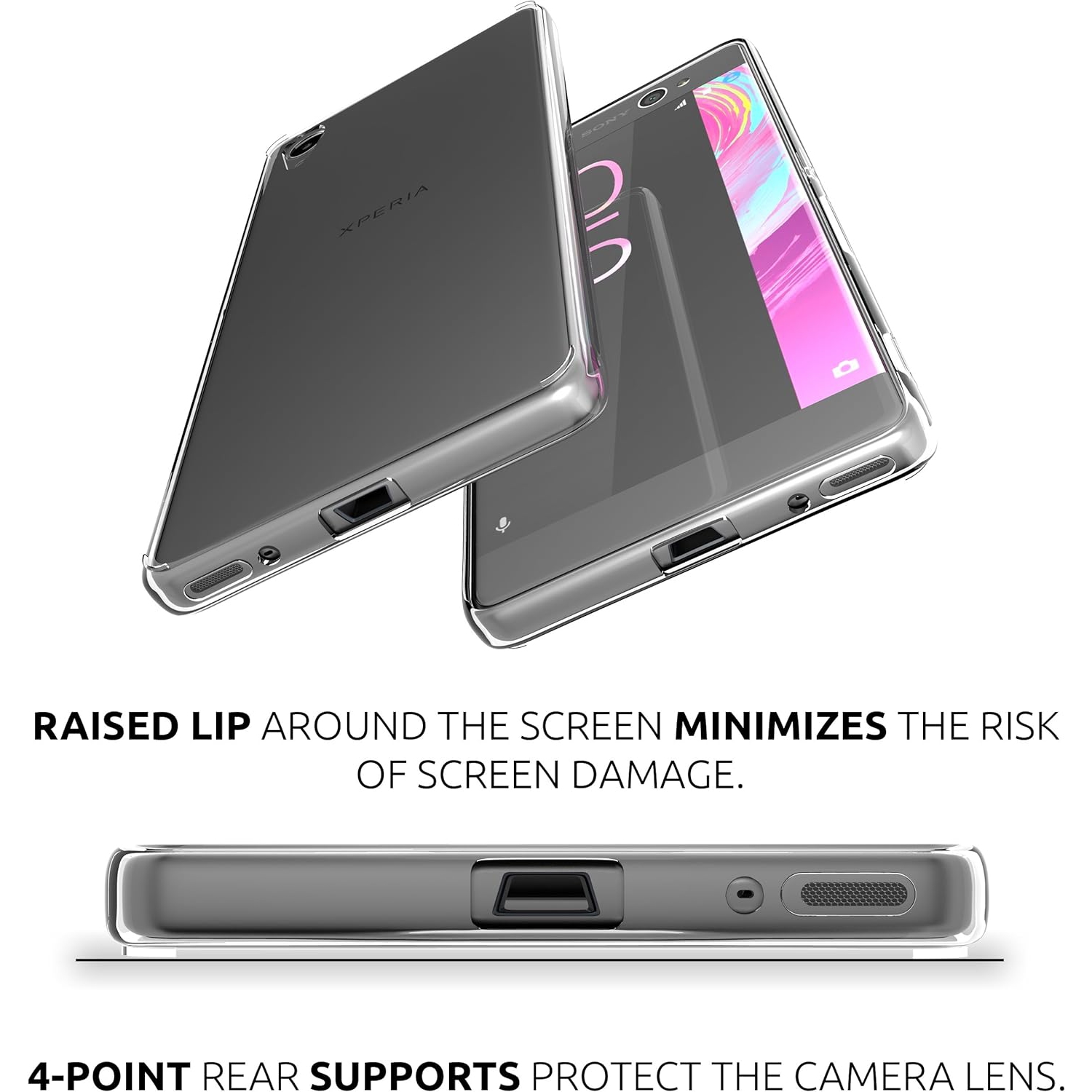 [Crystalline] Scratch Resistant Clear Hybrid Case for Sony Xperia XA.