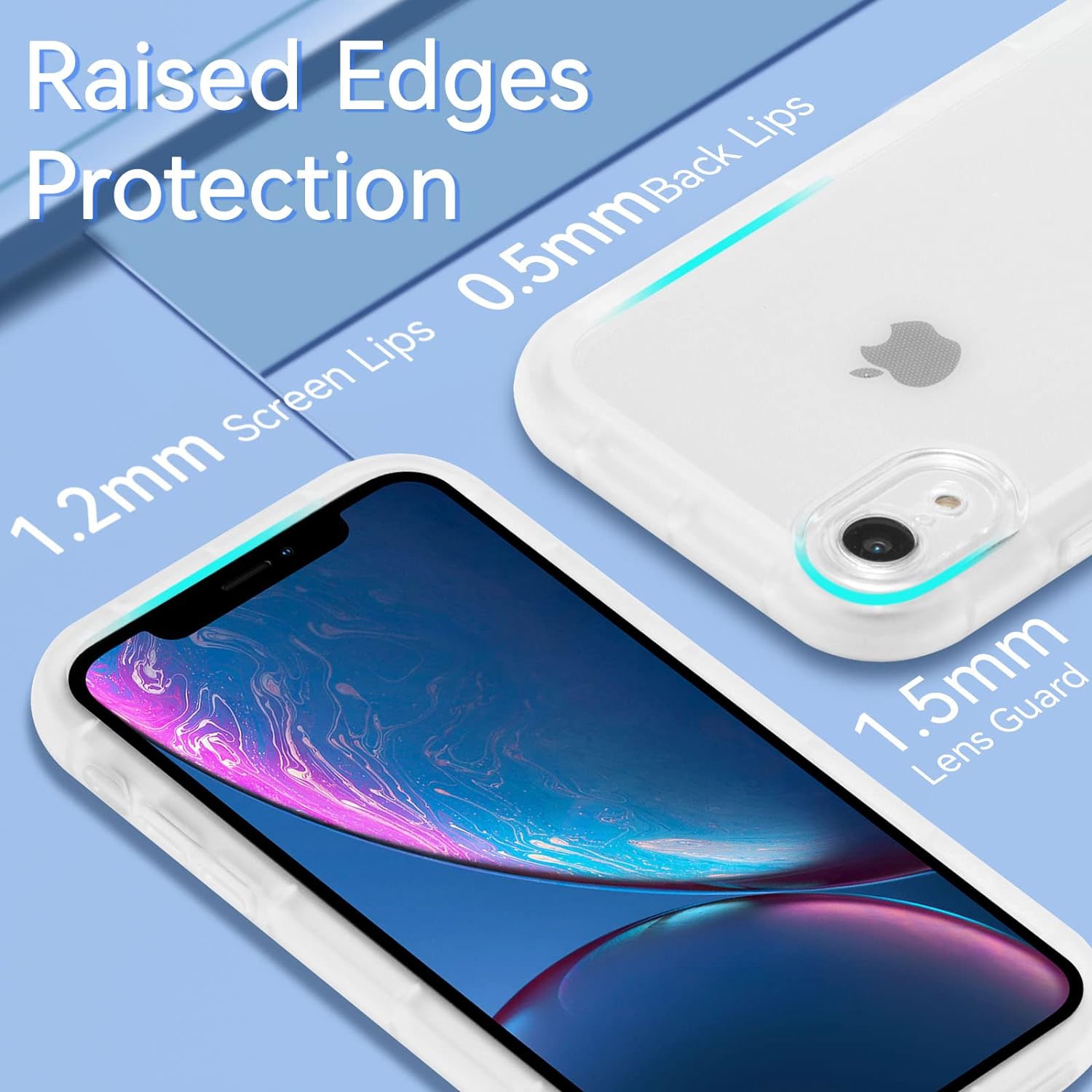 Case for iPhone XR,Clear Mobile Phone Case Soft TPU Silicone Case Non-Yellowing Crystal Case Scratch-Resistant