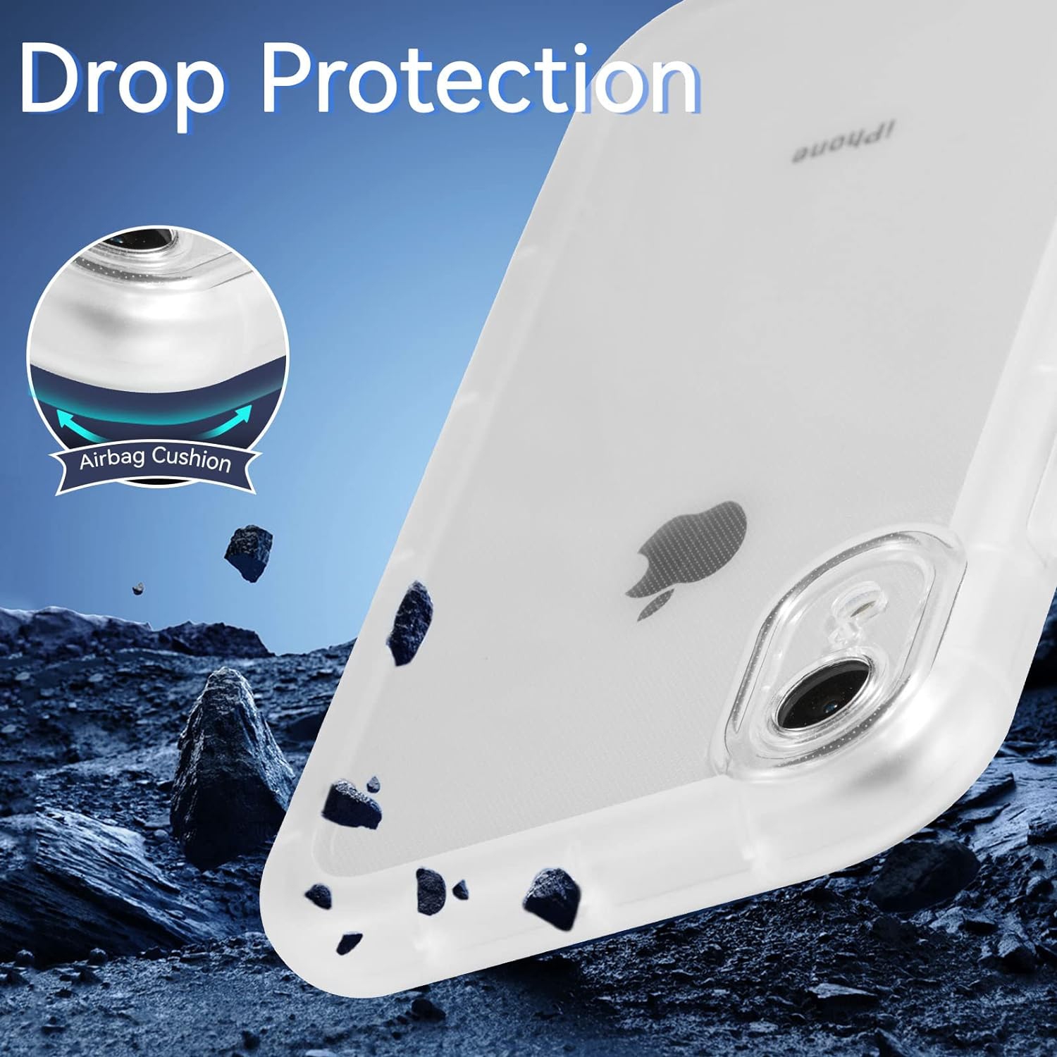 Case for iPhone XR,Clear Mobile Phone Case Soft TPU Silicone Case Non-Yellowing Crystal Case Scratch-Resistant