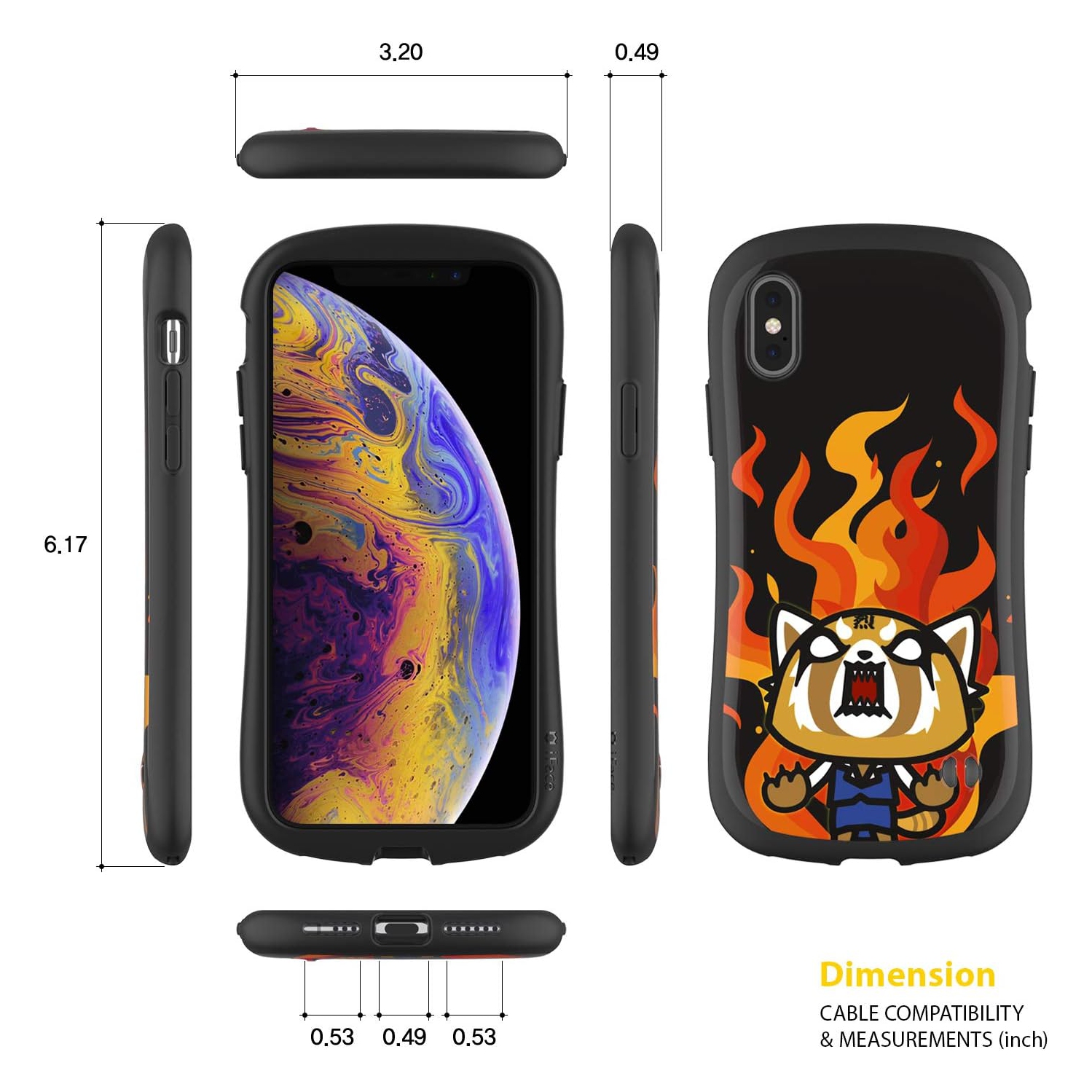 X Étui de première classe pour iPhone X/XS de Sanrio – Étui protecteur hybride antichoc double couche adorable [testé contre les chutes] -