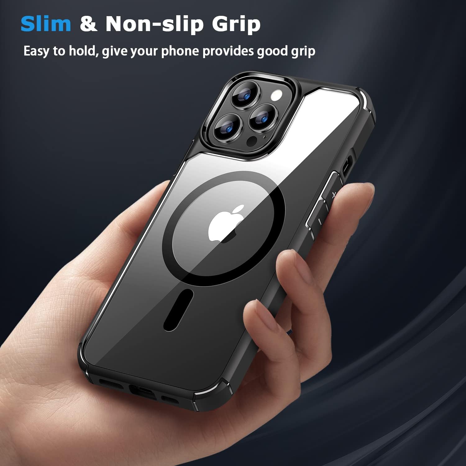 Magnetic Case Compatible with iPhone 13 Pro Case [Compatible with MagSafe] with Screen Protector and Camera Lens