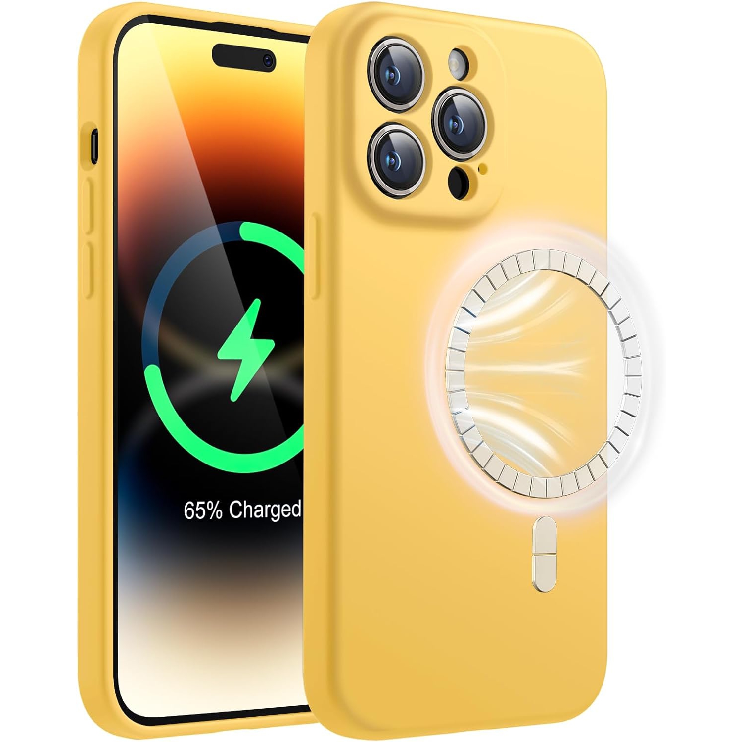 Magnetic Silicone Case for iPhone 14 Pro Max 6.7-Inch, Compatible with MagSafe,