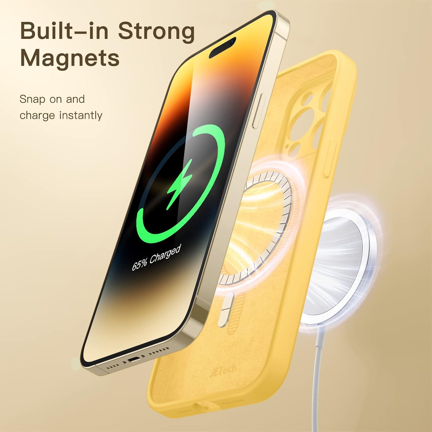 Magnetic Silicone Case for iPhone 14 Pro Max 6.7-Inch, Compatible with MagSafe,