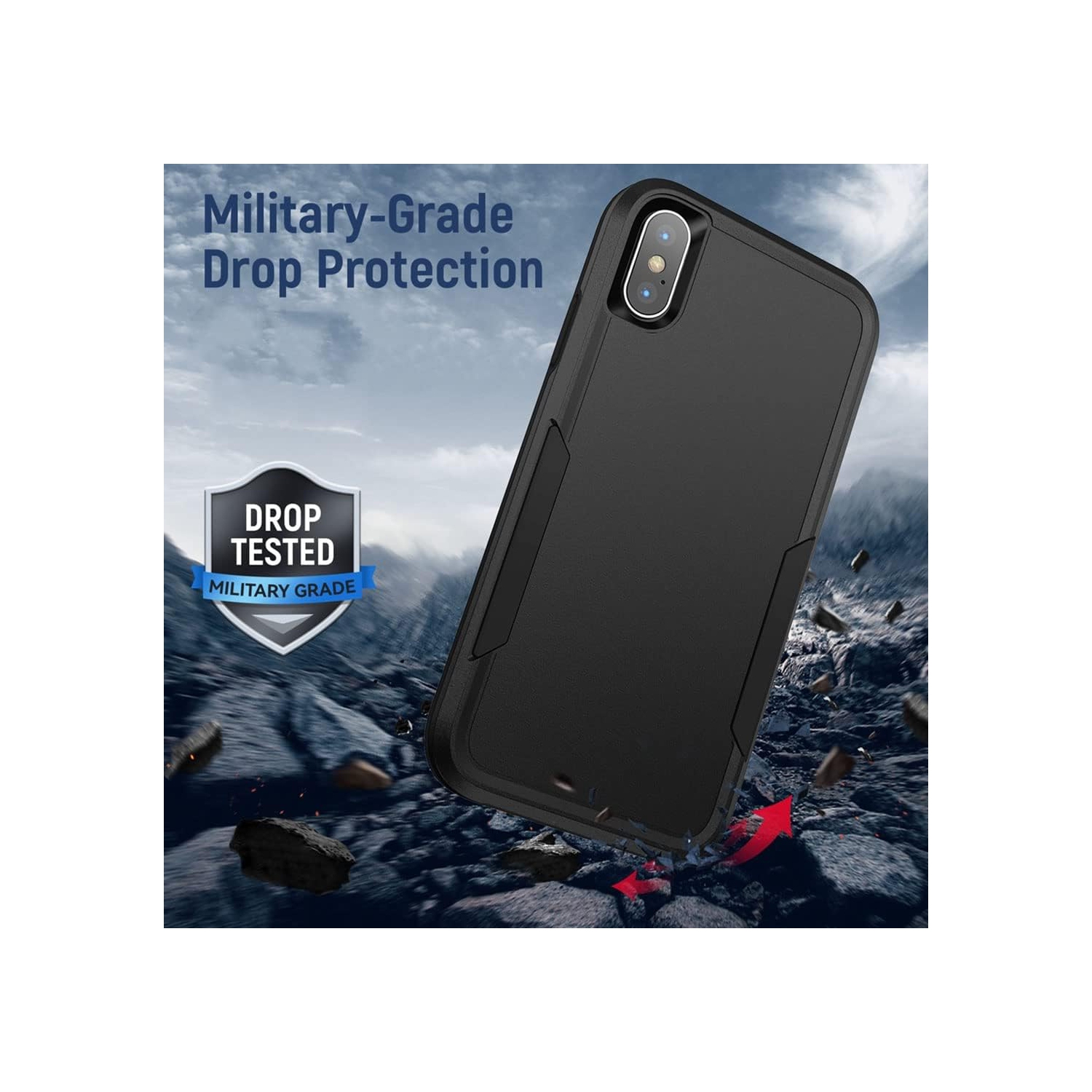 [Defender] Case for iPhone Xs Max, Durable Hard [Shockproof] Heavy Duty Bumper Cover