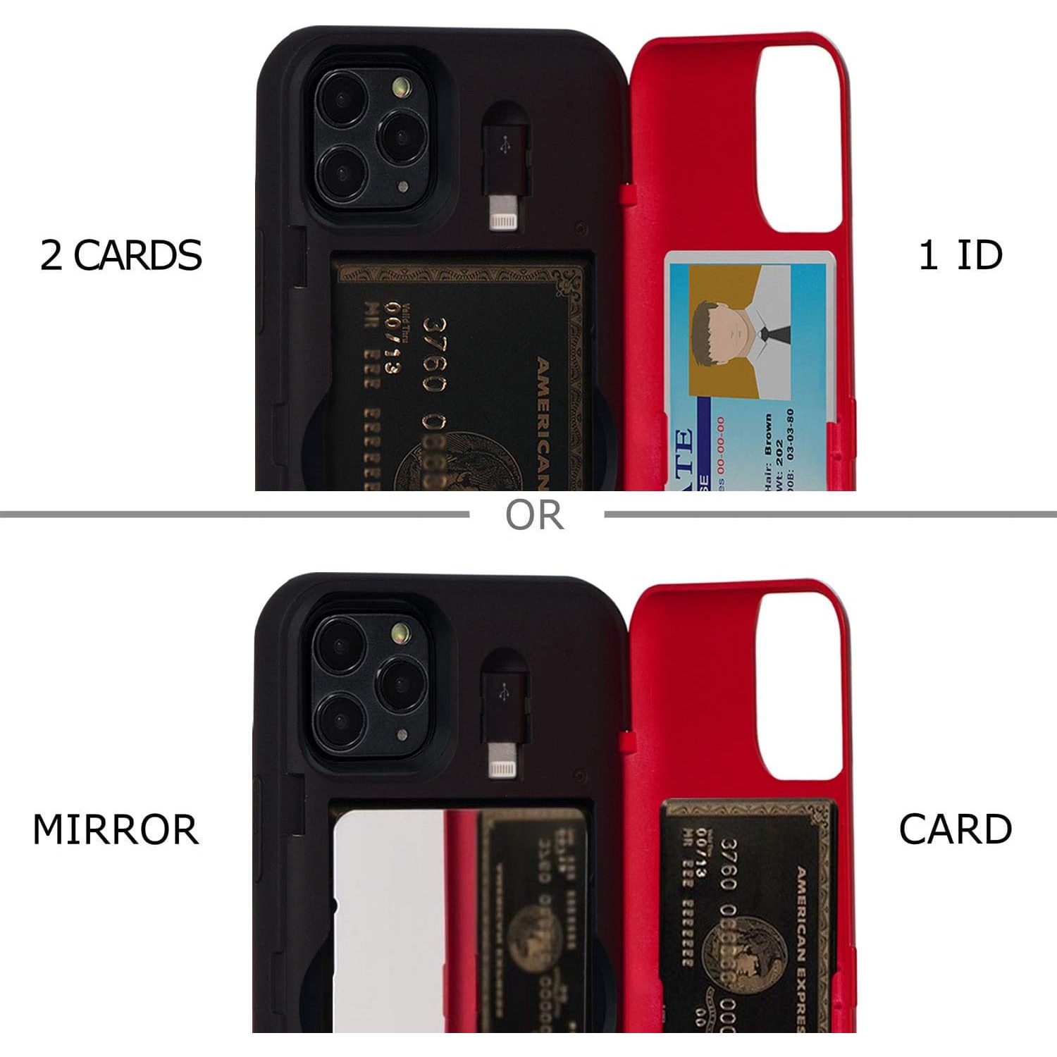 CX PRO Case for iPhone 11 Pro, with Card Holder | Slim Protective Cover with Hidden Credit Cards Wallet Flip Slot